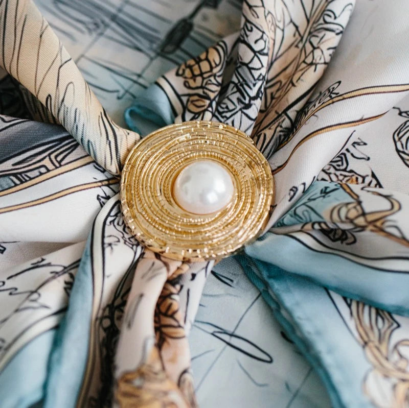 Pure Paris-Pearl Fular Aksesuarı Silver-Saç Aksesuarı-4-Milagron.com