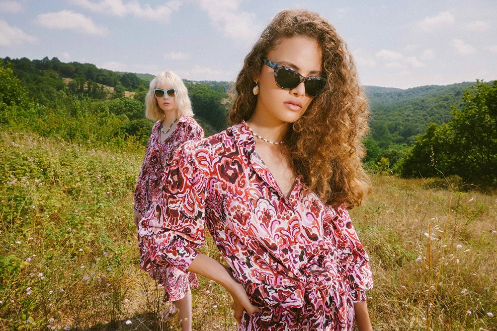 Pink Bouquet Gömlek Elbise