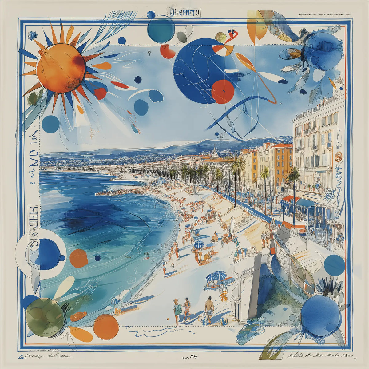 Pure Paris-Promenade De Nice İpek Fular-Şal & Fular-1-Milagron.com