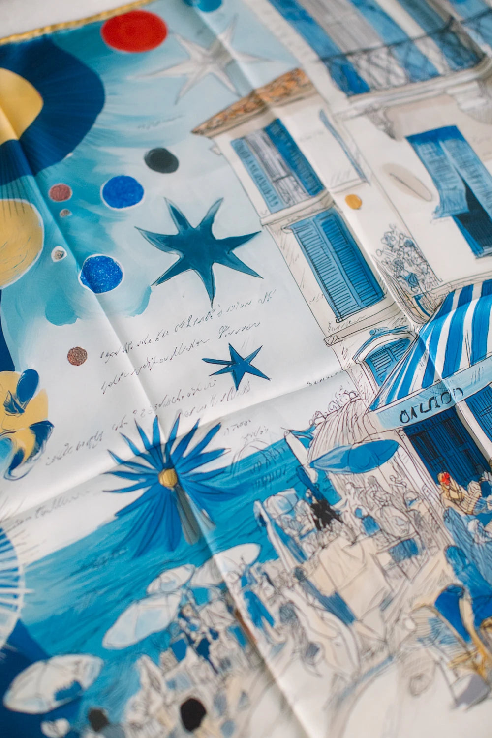 Pure Paris-RêVerie D’Azur Bleu İpek Fular-Şal & Fular-3-Milagron.com