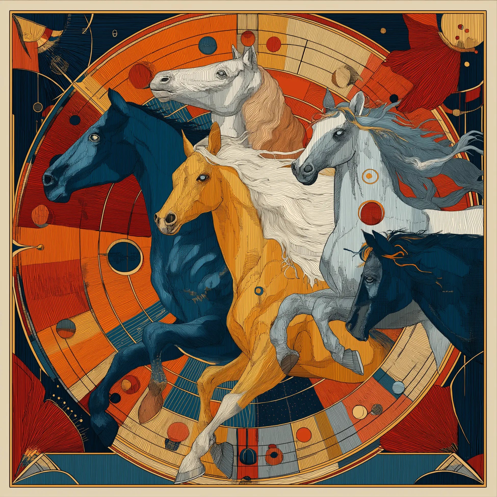 Pure Paris-Rythme Du Cheval İpek Fular-Şal & Fular-1-Milagron.com