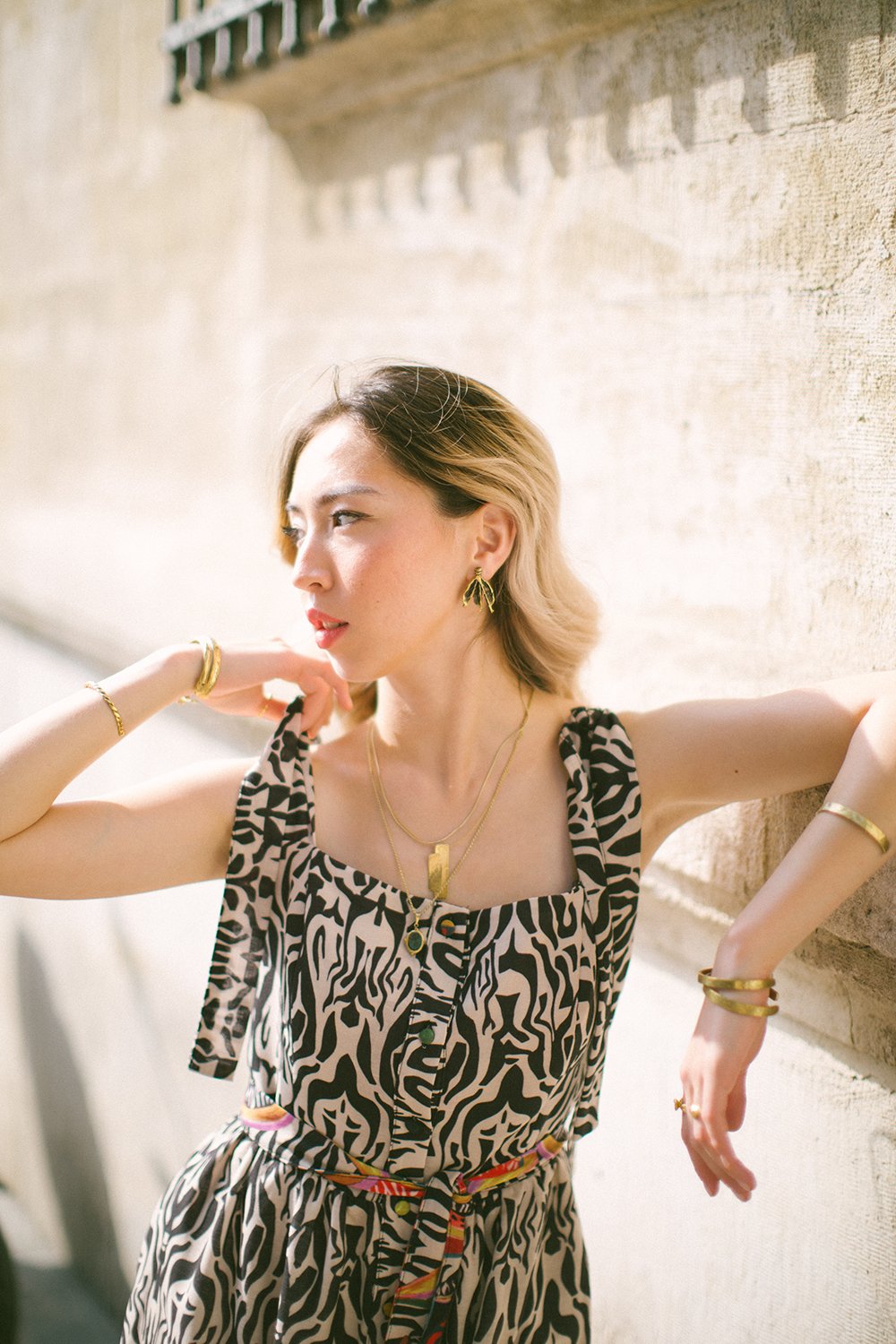 Pure Paris-Safari Askılı Keten Midi Elbise-Elbise-4-Milagron.com