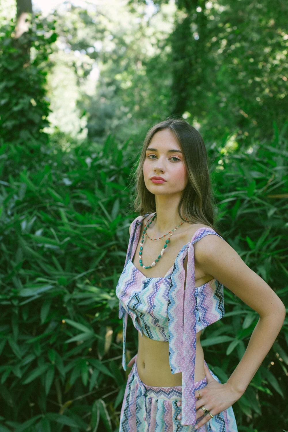 Skala Örgü Büstiyer Ve Midi Etek Takım