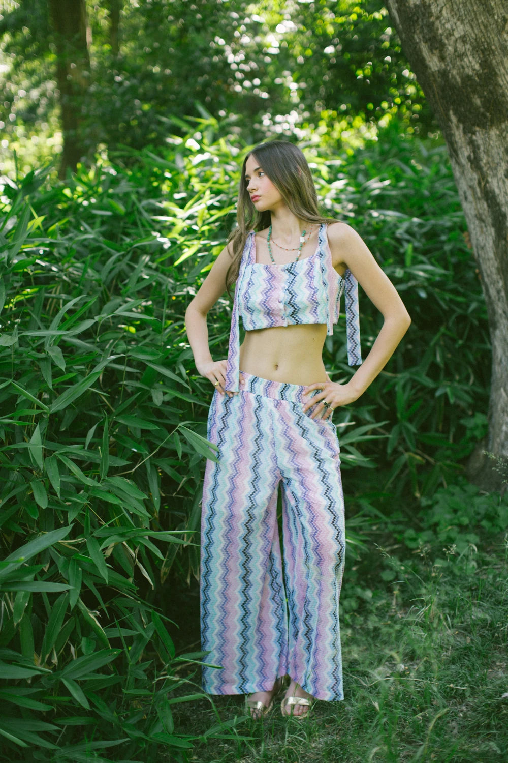 Skala Örgü Büstiyer Ve Pantolon Takım