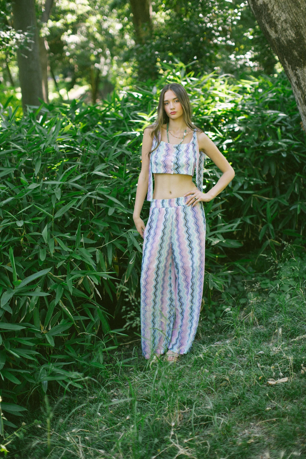 Skala Örgü Büstiyer Ve Pantolon Takım