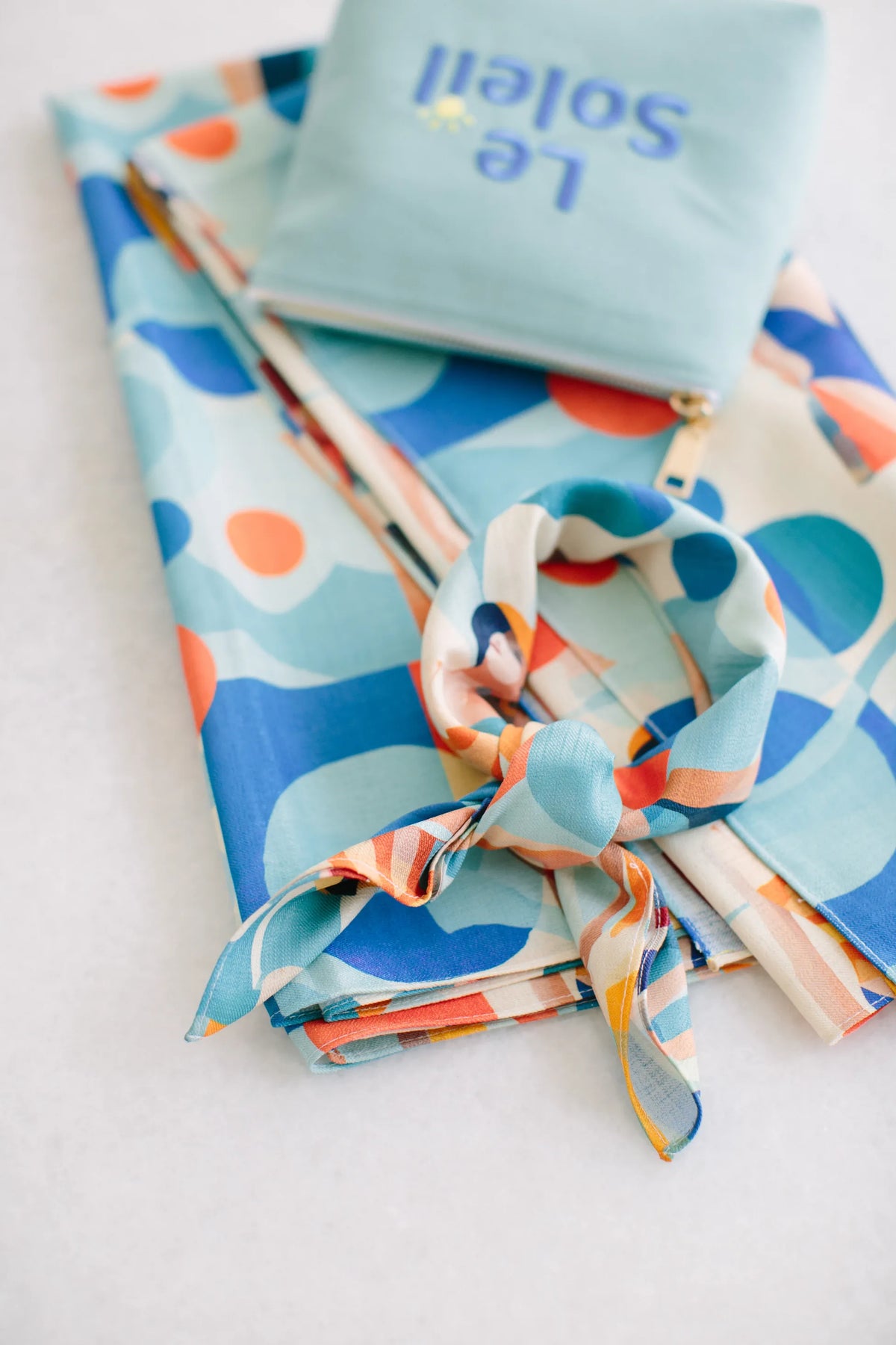 Pure Paris-Sonia Bleu Keten Bandana & Pareo-Pareo & Bandana-4-Milagron.com