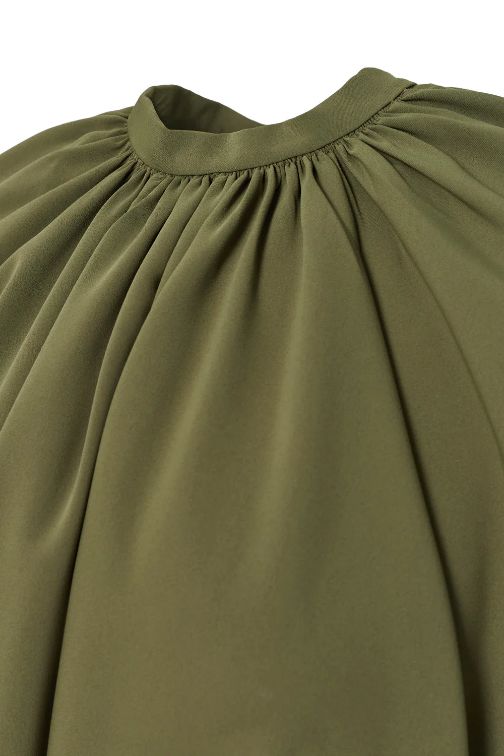 No 44 Yeşil Kemer Detaylı Vatkalı Bluz - 1