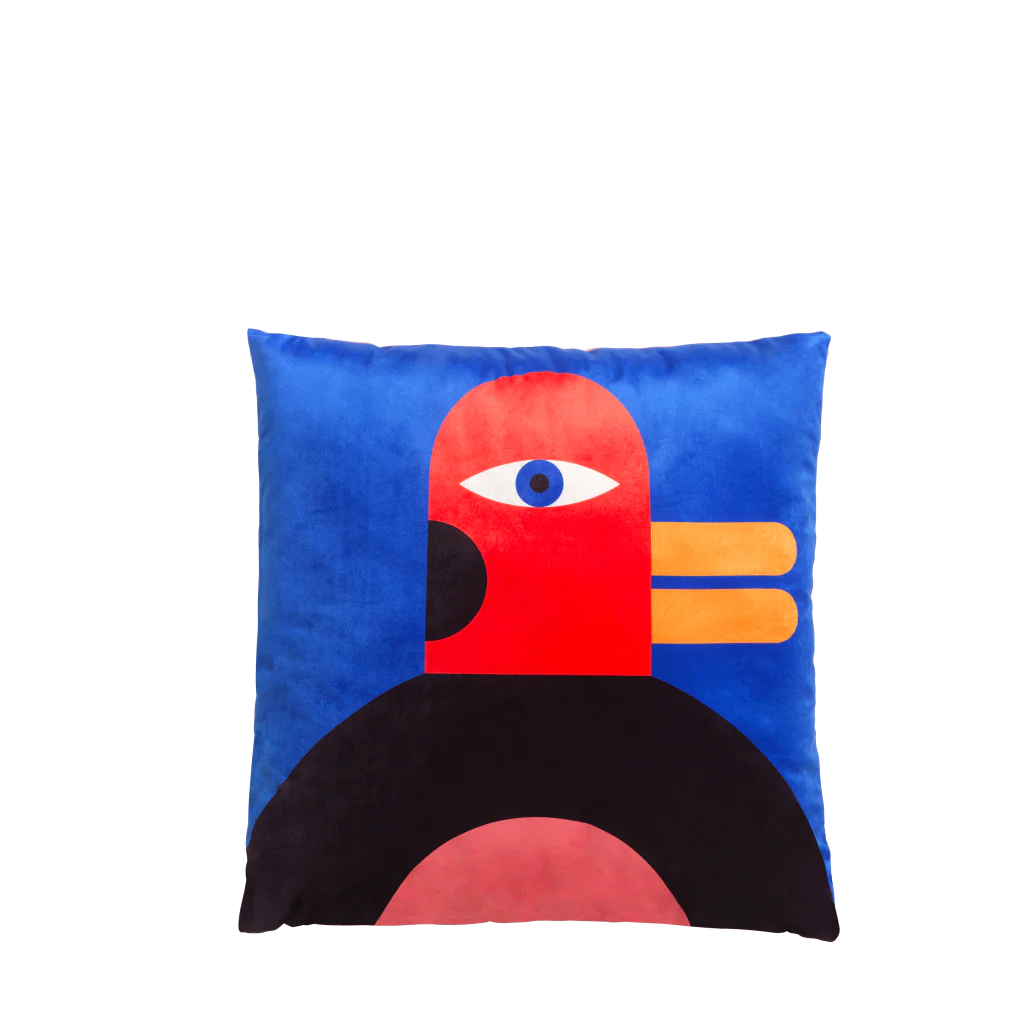 Qeeboo-Oggian Italian ördek Desenli Yastık 45x45cm-Yastık-1-Milagron.com