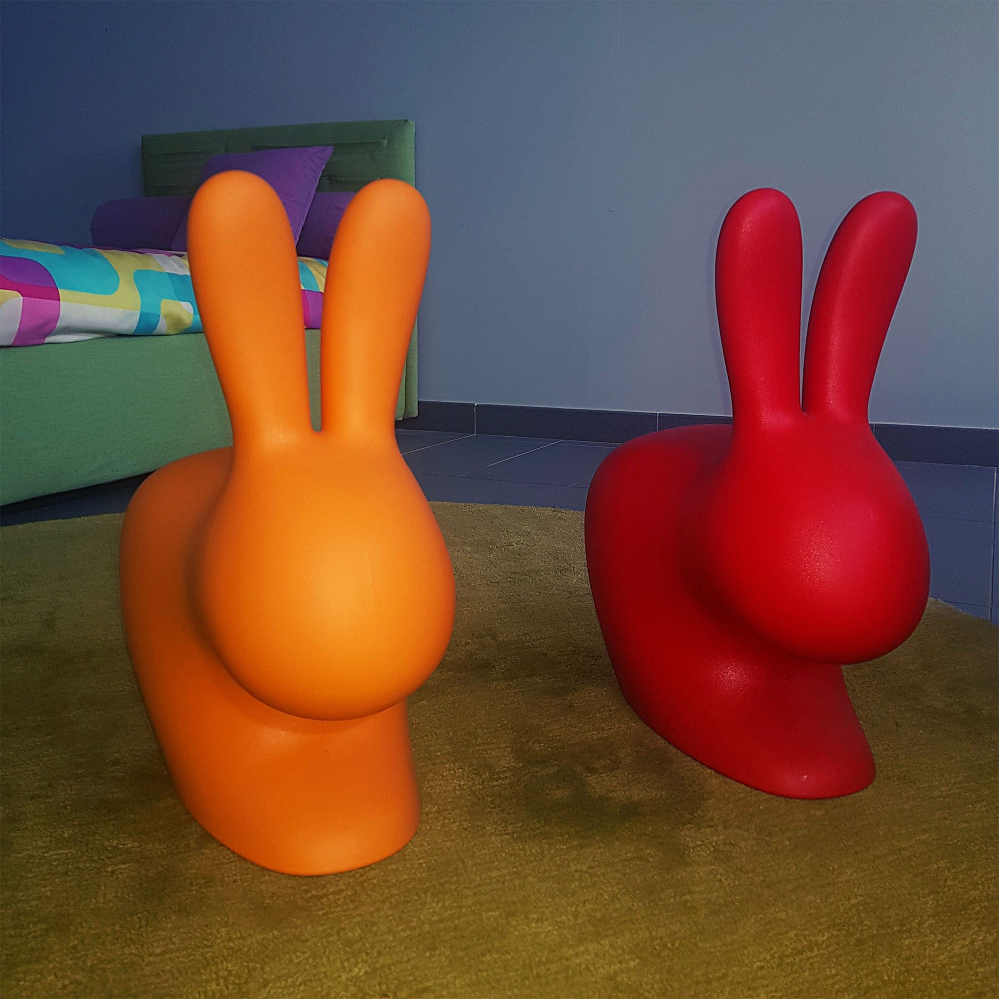 Qeeboo-Rabbit Kırmızı Tabure-Sandalye & Tabure-2-Milagron.com