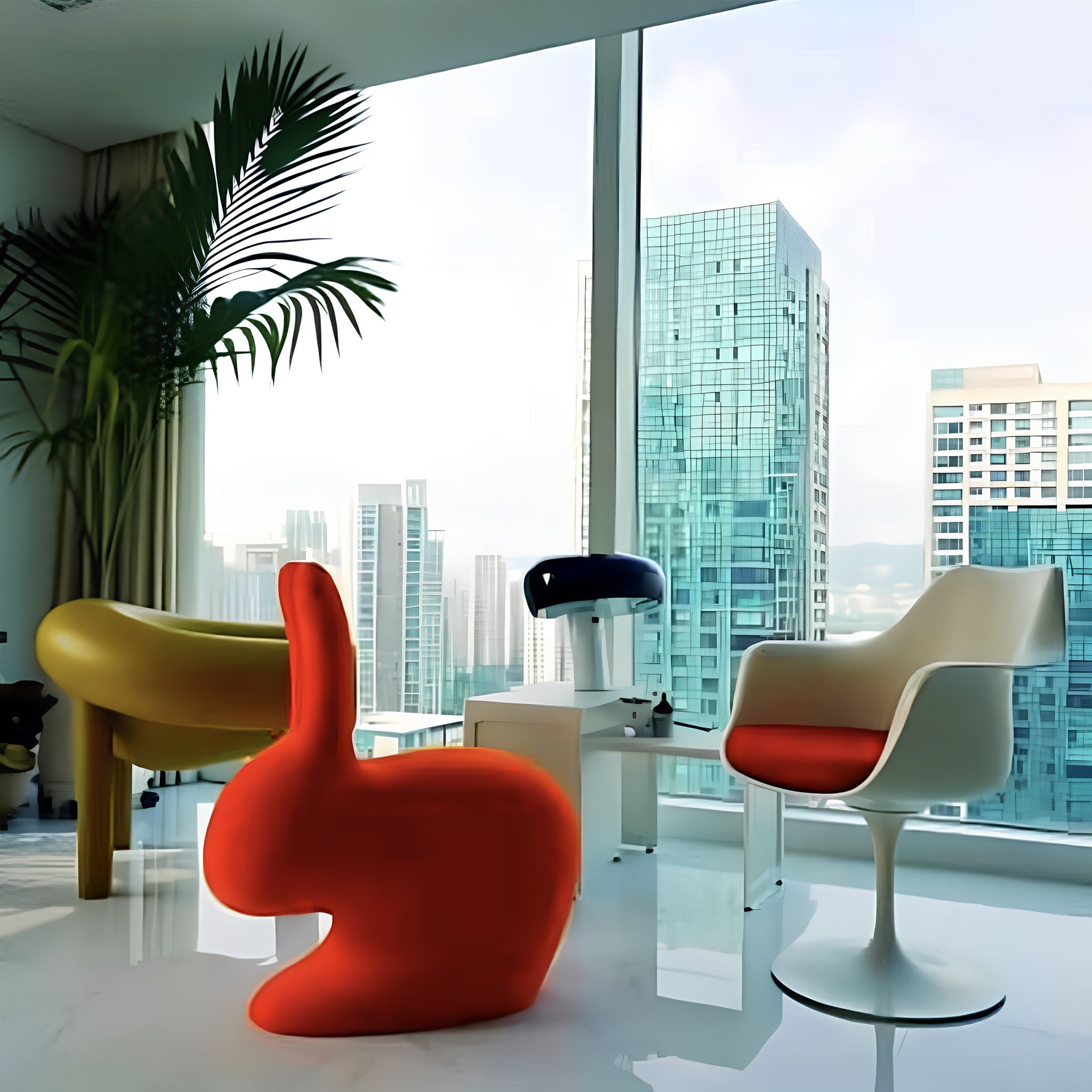 Qeeboo-Rabbit Kırmızı Tabure-Sandalye & Tabure-3-Milagron.com