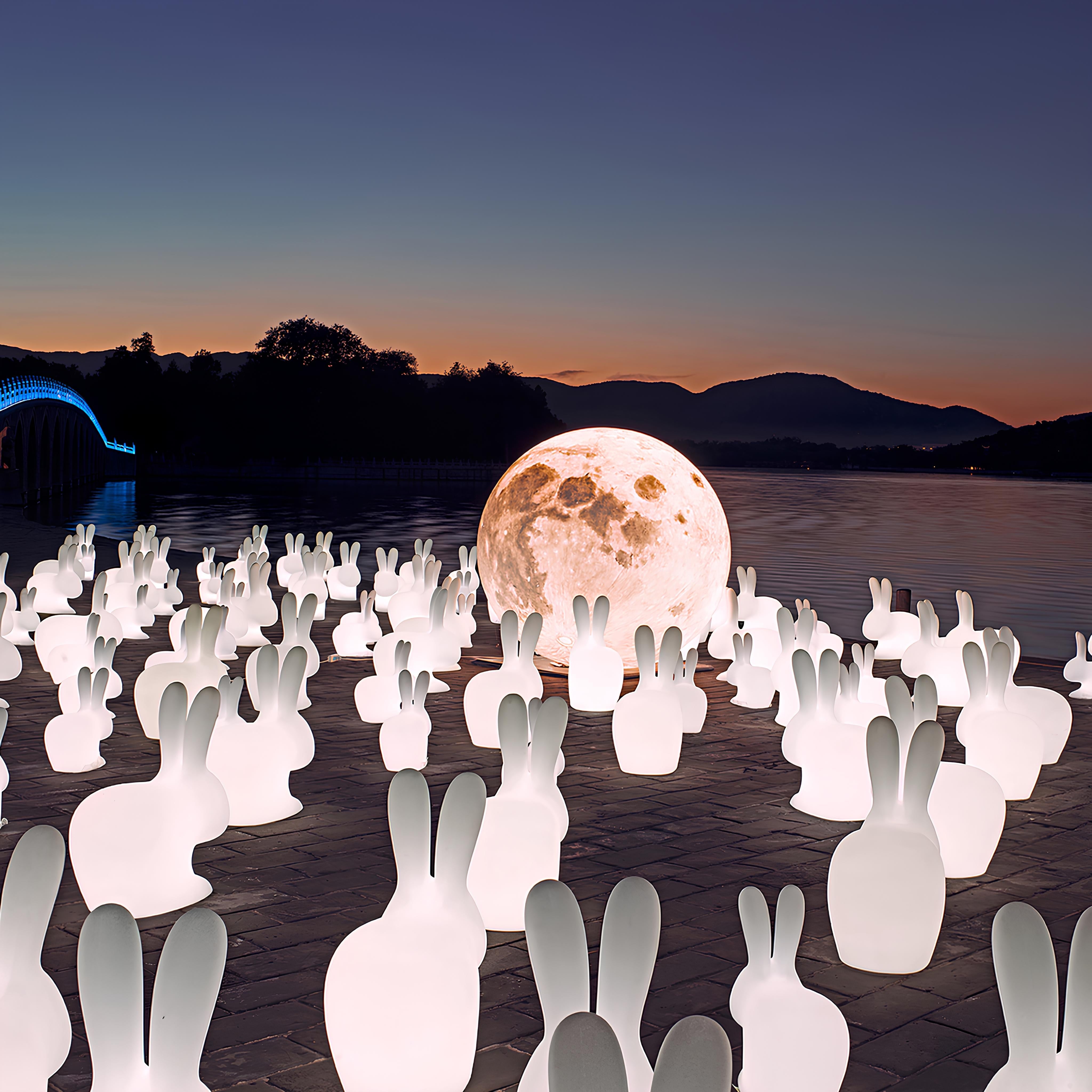 Qeeboo-Rabbit Led Işıklı Tabure-Sandalye & Tabure-3-Milagron.com