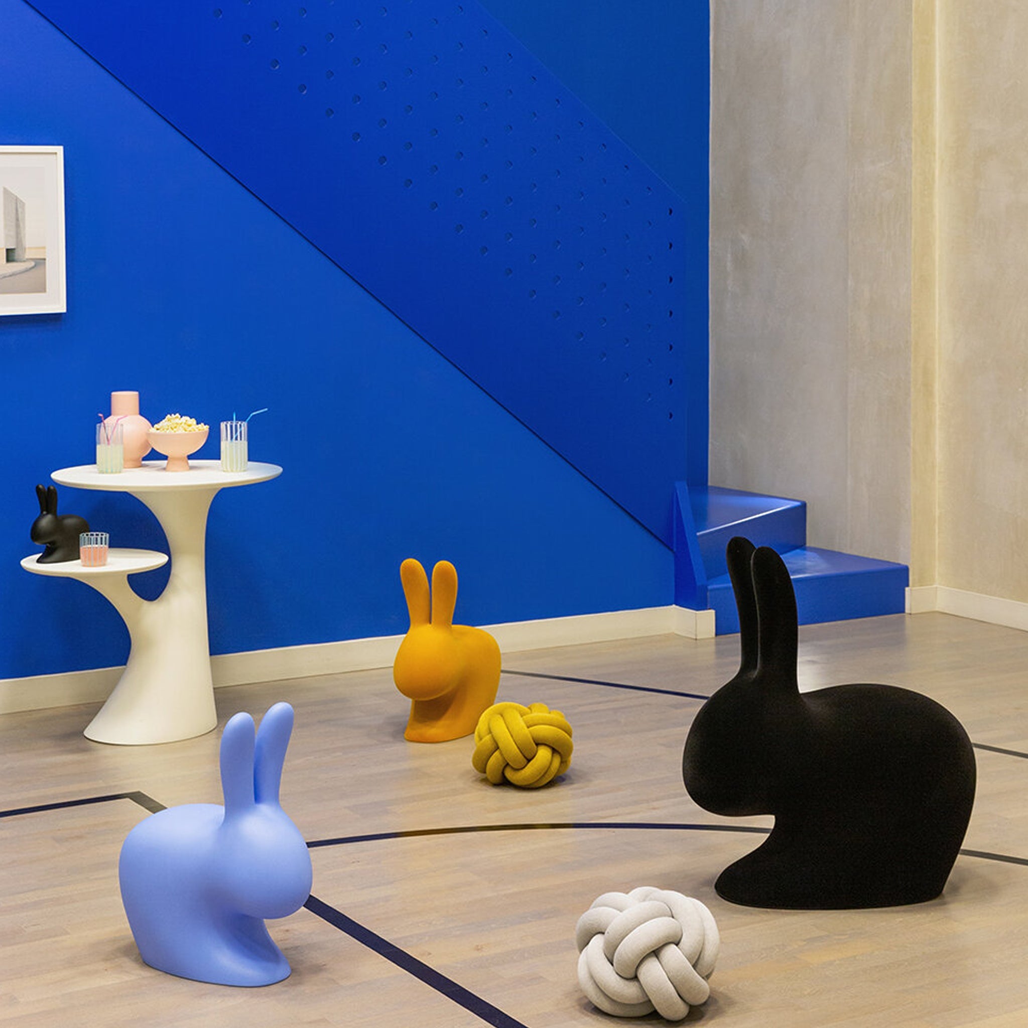 Rabbit Tree Beyaz İKi Başlıklı Sehpa