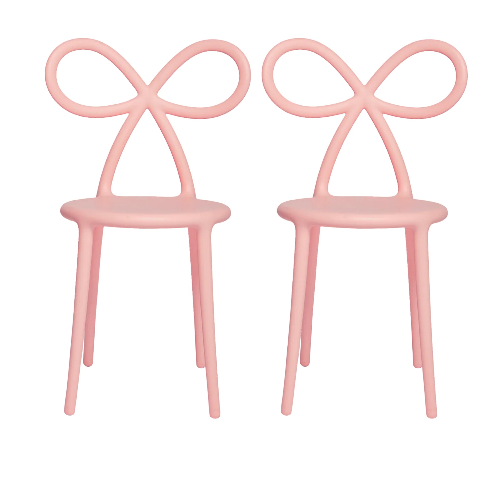 Qeeboo-Ribbon 2'li Pembe Sandalye Seti-Sandalye & Tabure-1-Milagron.com