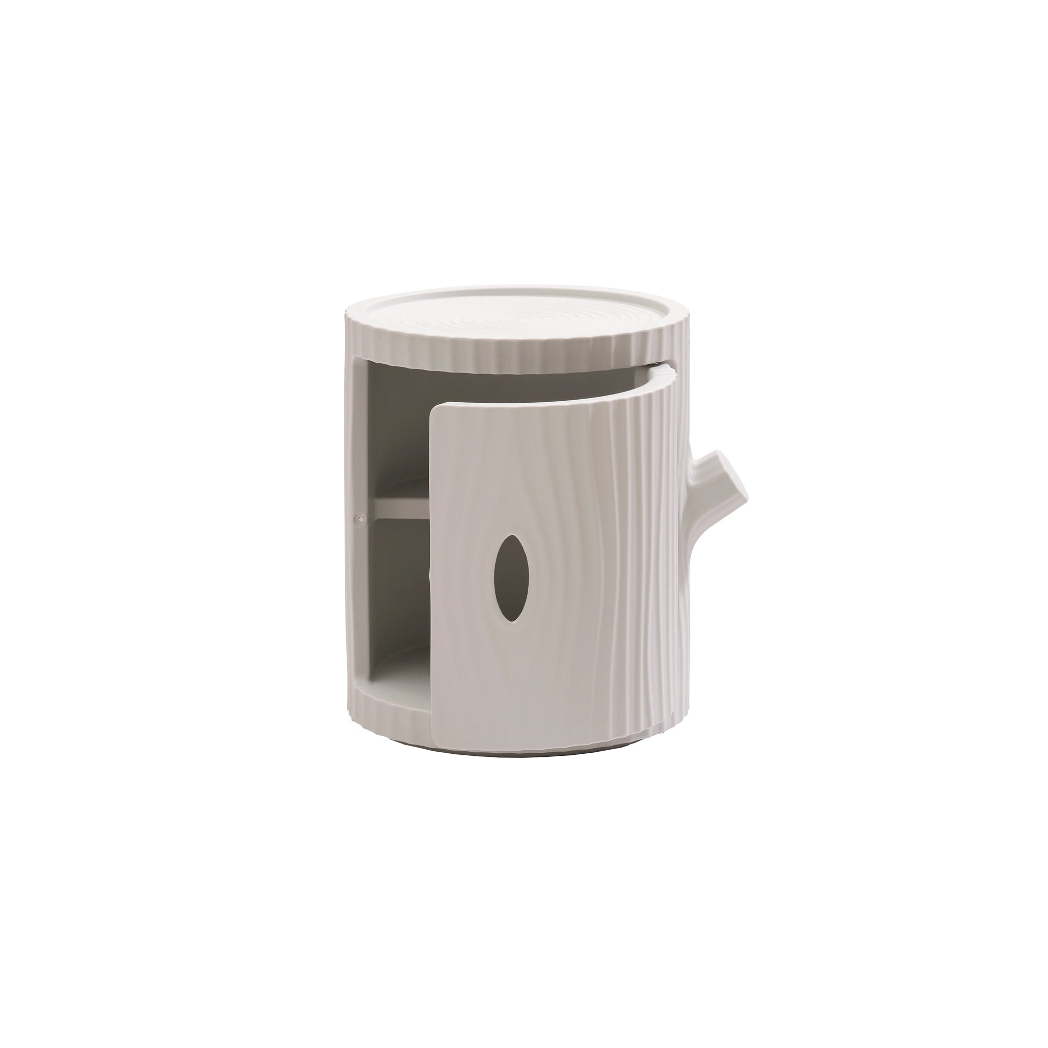 Qeeboo-Tronco Açık Gri Komodin-Komodin-1-Milagron.com