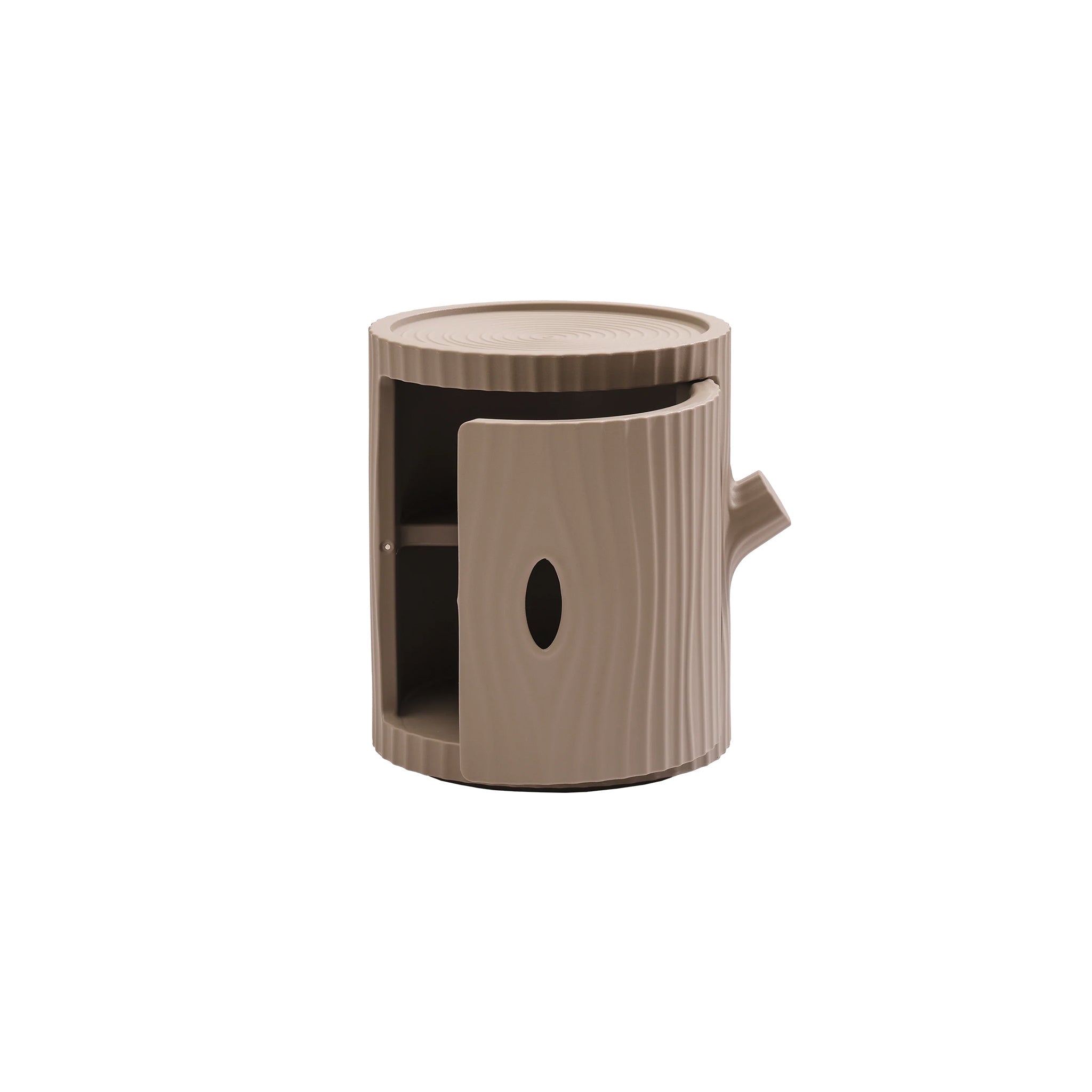 Qeeboo-Tronco Açık Kahverengi Komodin-Komodin-1-Milagron.com