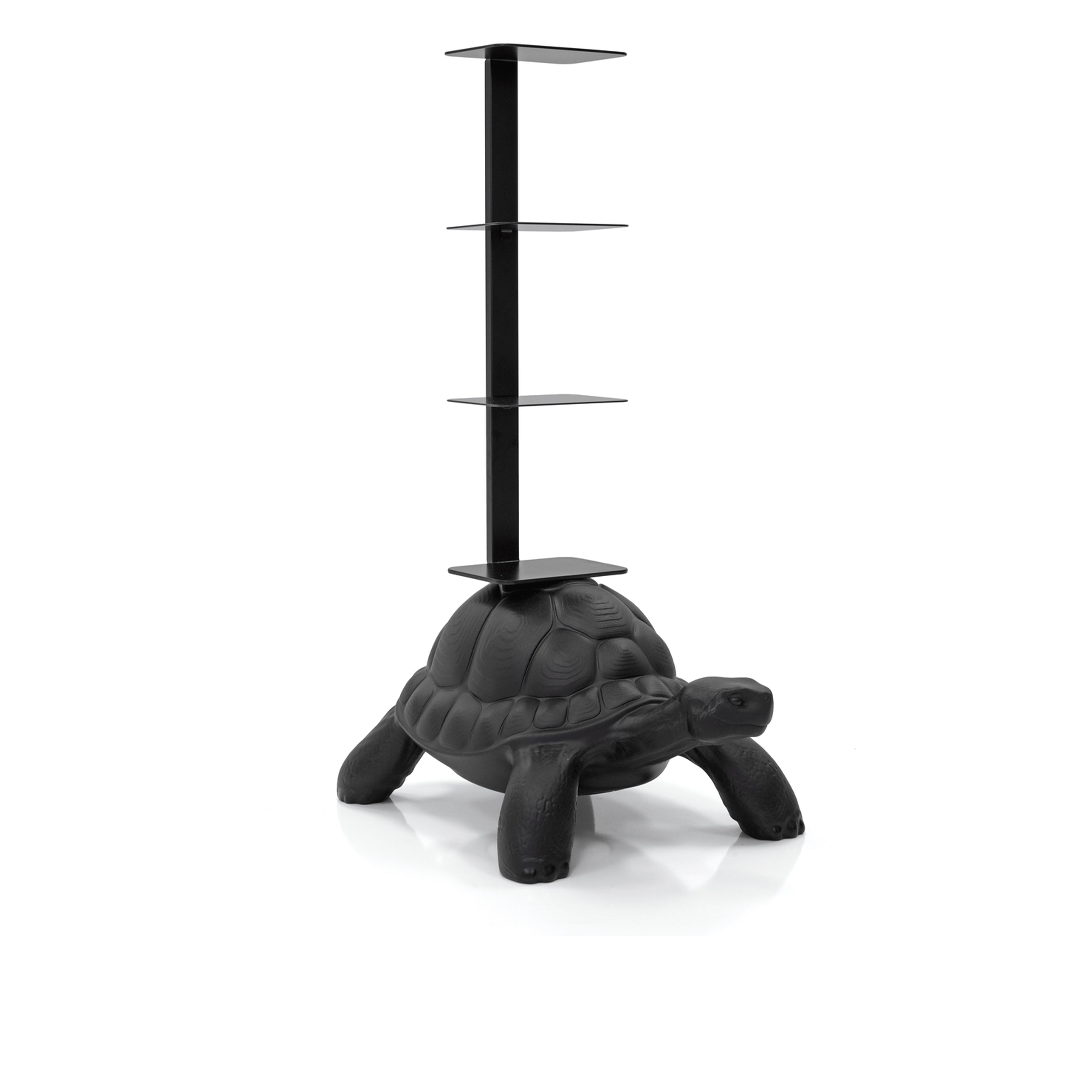 Qeeboo-Turtle Carry Siyah Kitaplık-Kitaplık-1-Milagron.com