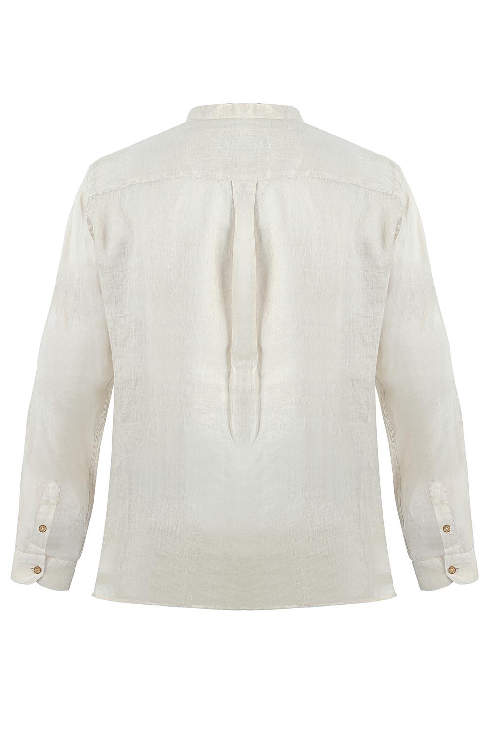 Quintessence-Hakim Yaka Bej Gömlek-Gömlek-2-Milagron.com