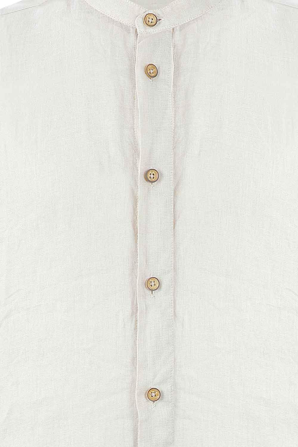 Quintessence-Hakim Yaka Bej Gömlek-Gömlek-3-Milagron.com