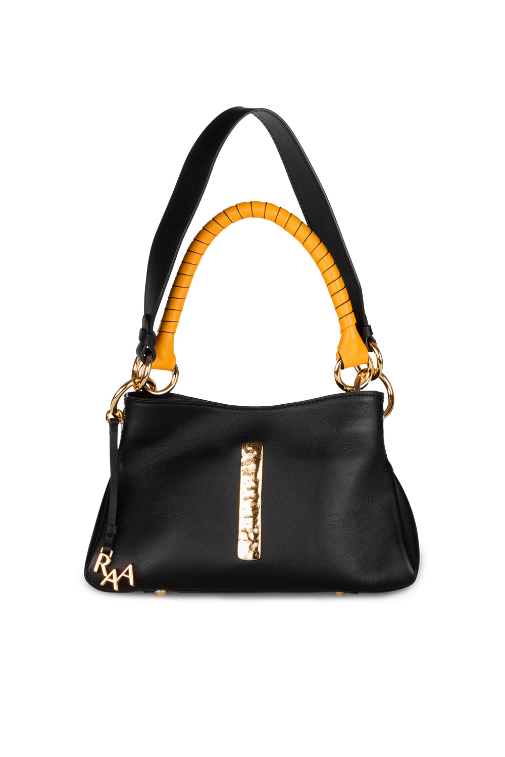 Midi Beija Bag- Black & Gold - 0