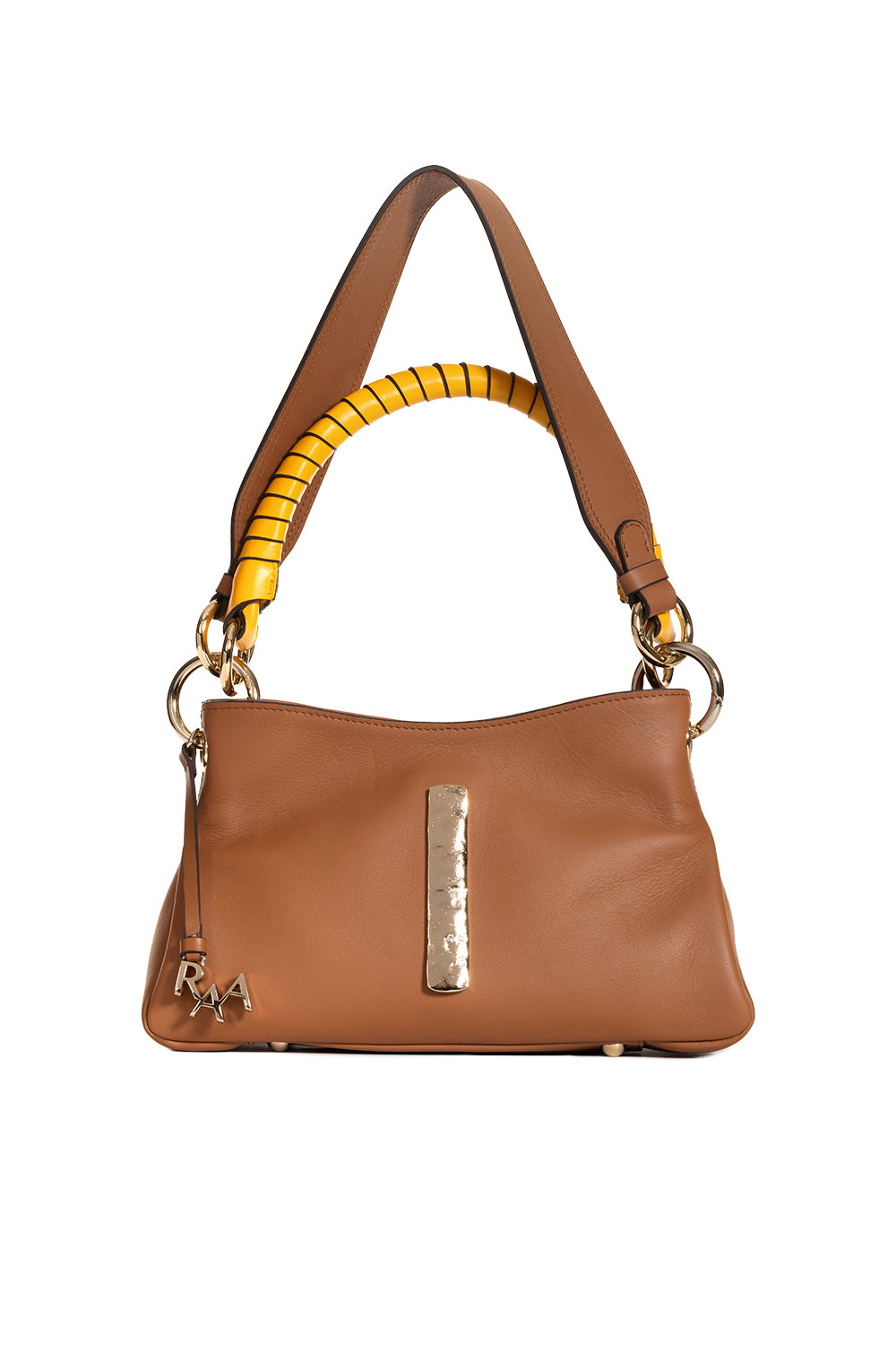 Midi Beija Bag- Brown & Gold - 0