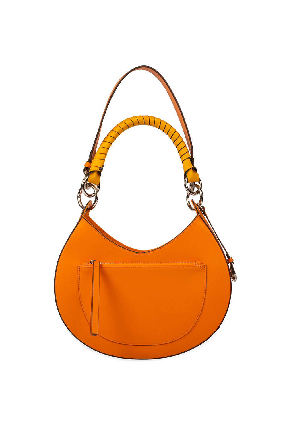 Midi Sahnaz Bag- Orange & Silver - 1