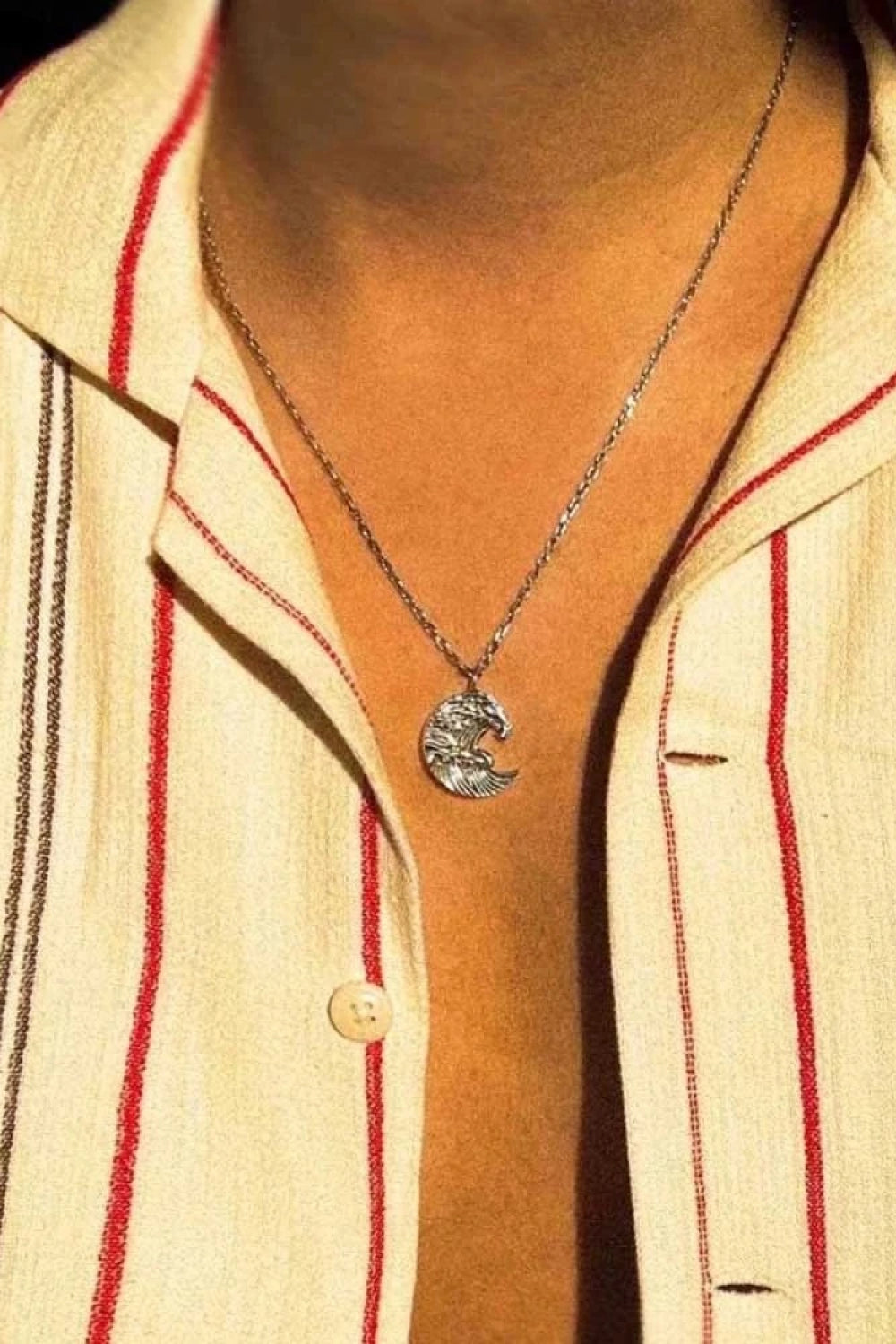 RAFTAF-The Great Wave Cable Zincir Gümüş Kolye-Kolye-4-Milagron.com