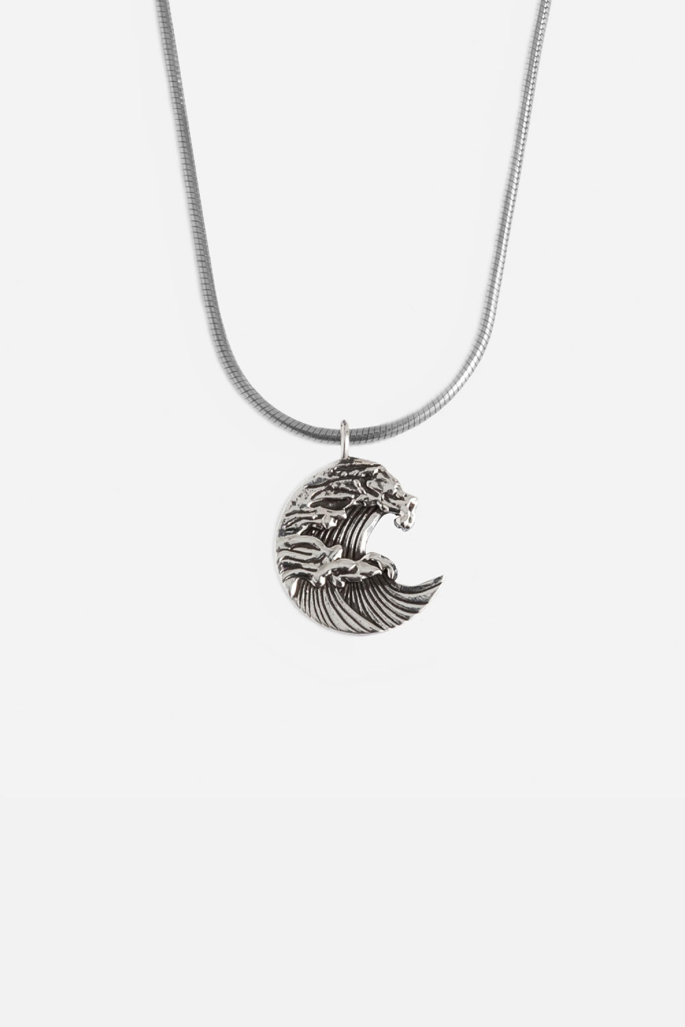 RAFTAF-The Great Wave Serpent Zincir Gümüş Kolye-Kolye-1-Milagron.com