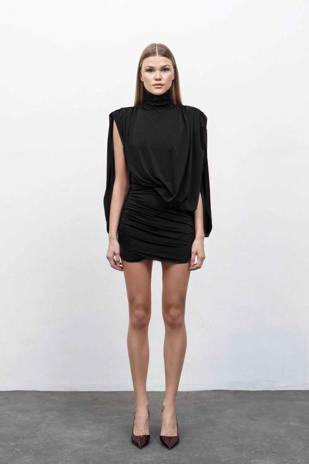 RAN-Black Rose Dress-Elbise-1-Milagron.com