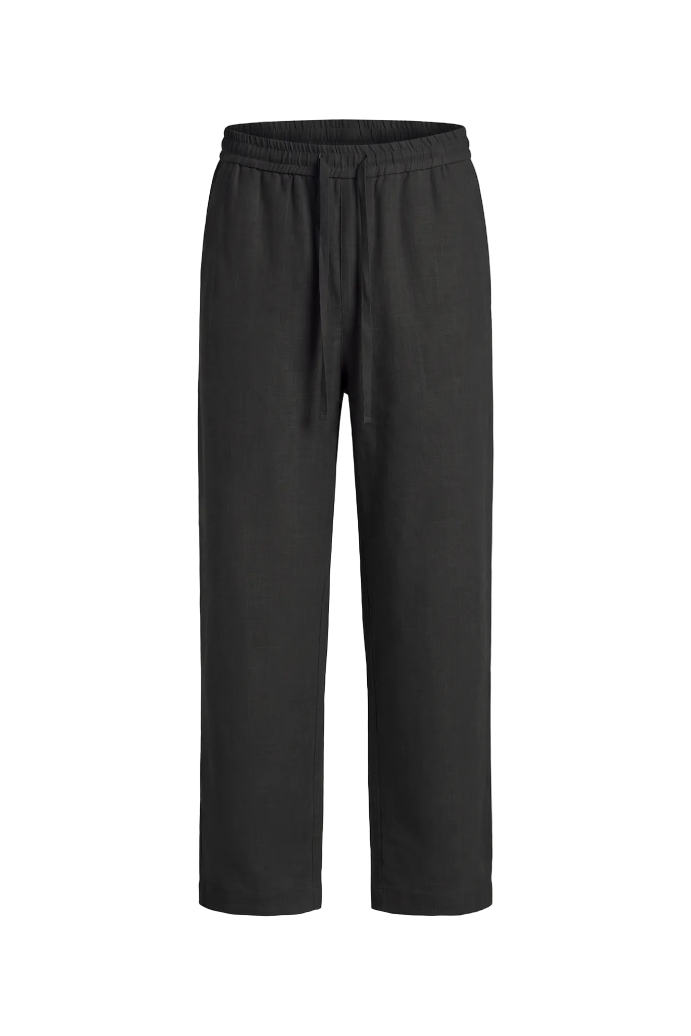 Erkek Relaxed Fit Rest Club Linen Pants - Siyah