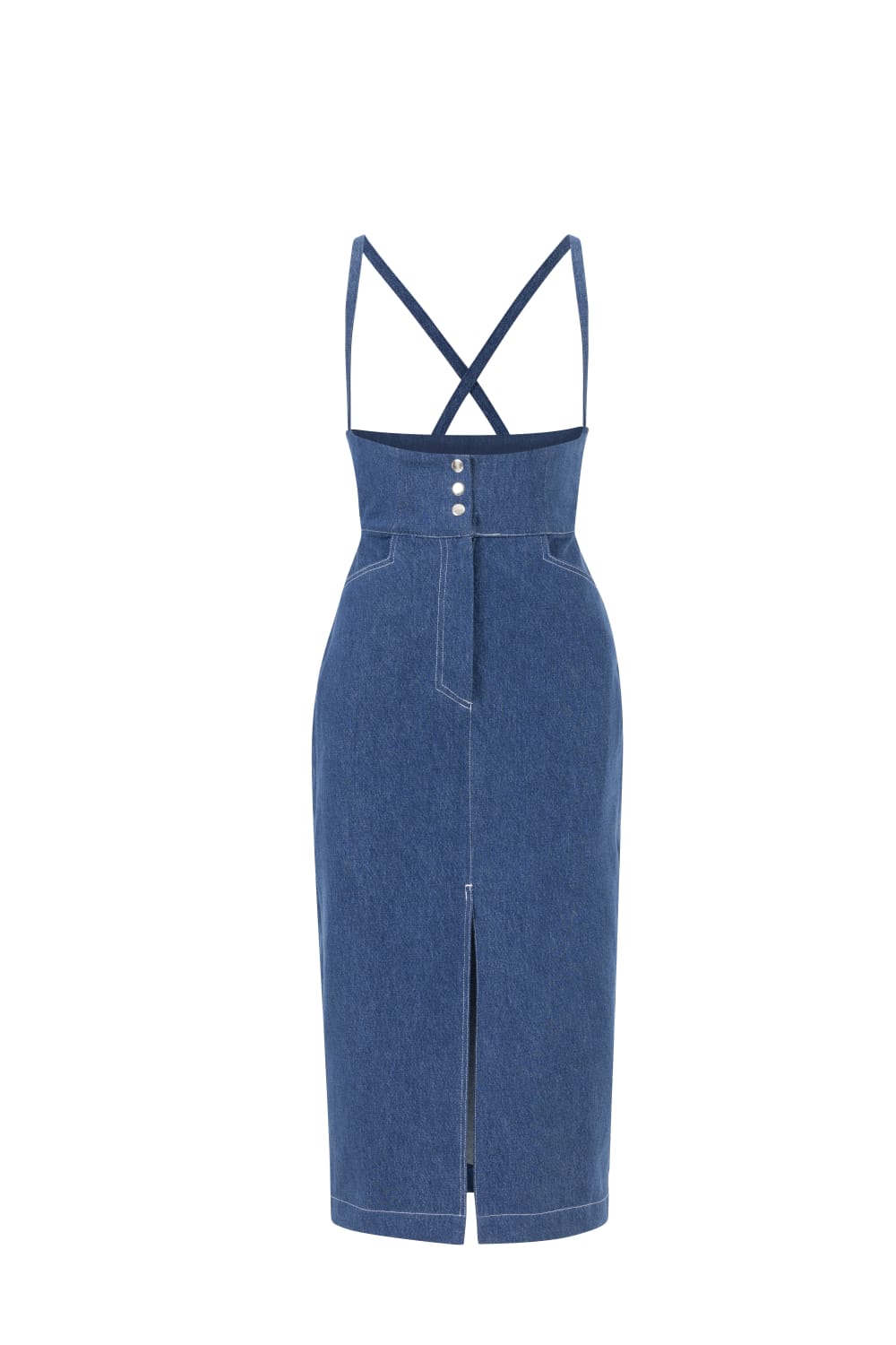 Rafael Fernè-Askılı Denim Etek-Etek-4-Milagron.com