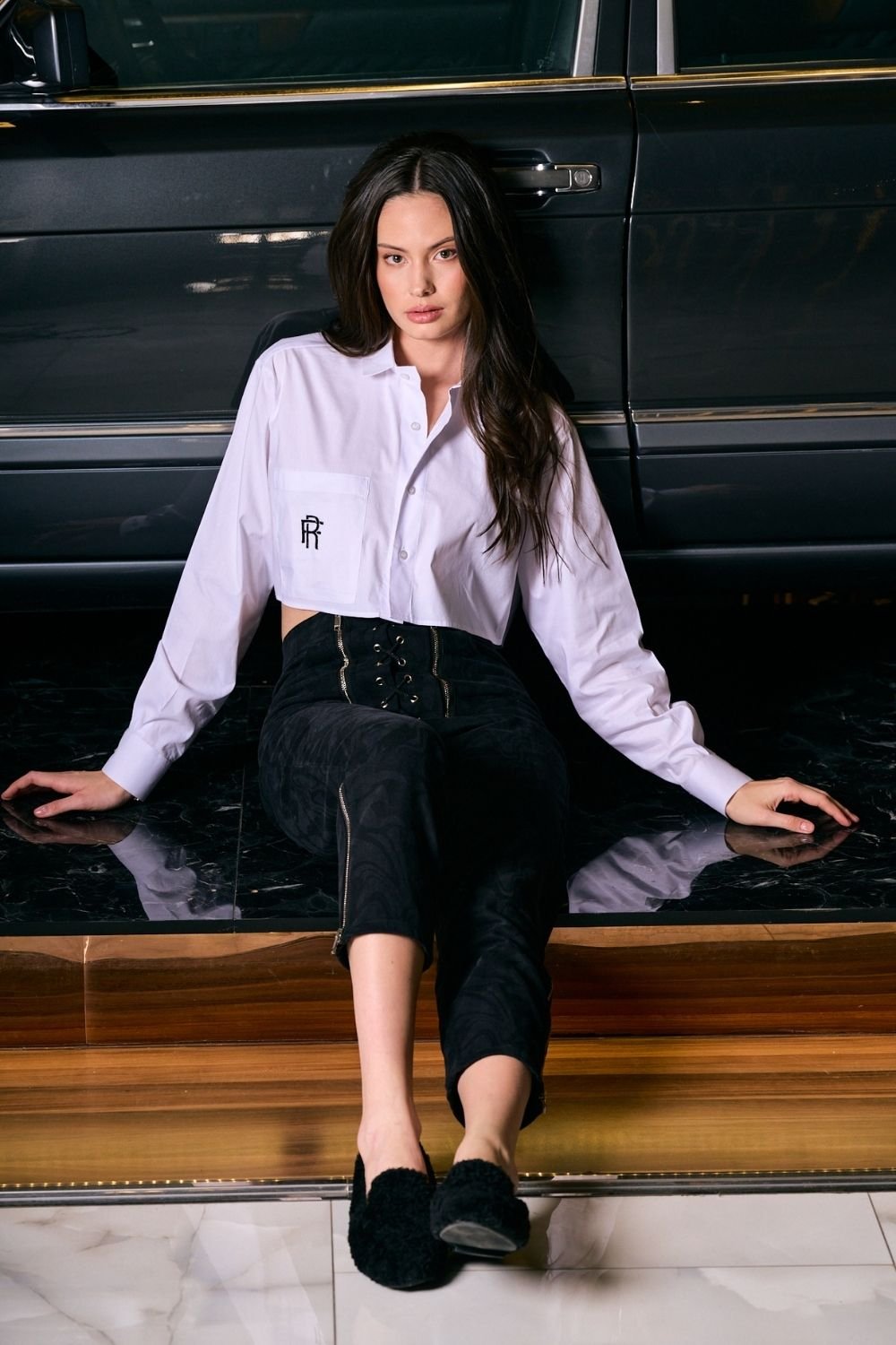 Rafael Fernè-Beyaz Logo Crop Gömlek-Gömlek-2-Milagron.com