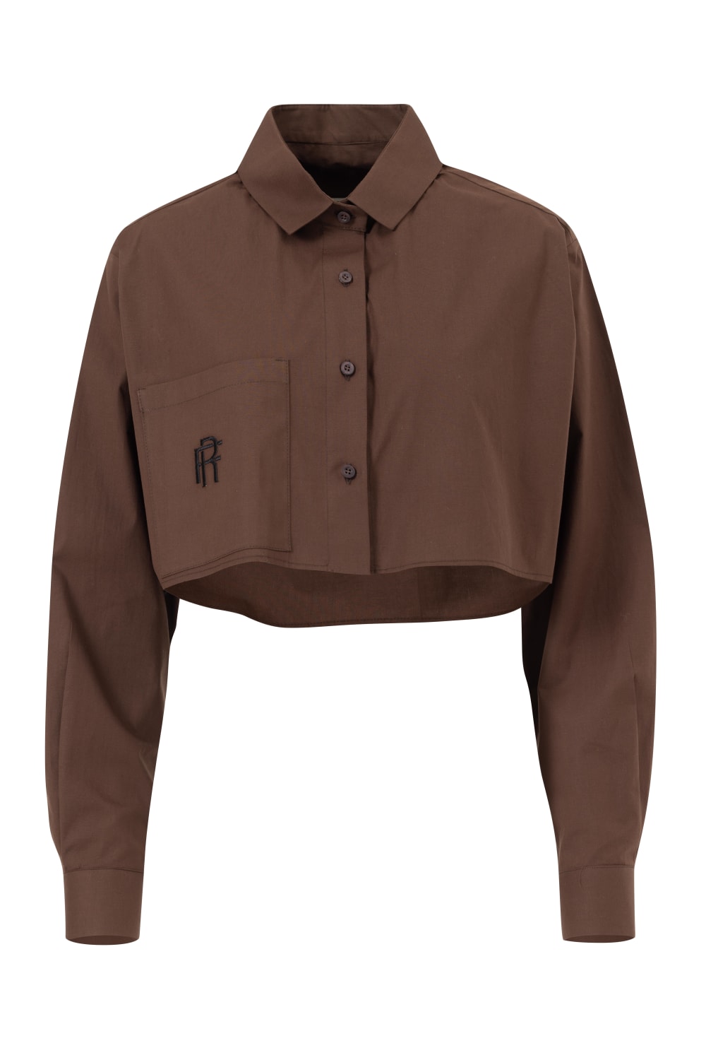 Rafael Fernè-Kahverengi Logo Crop Gömlek-Gömlek-4-Milagron.com