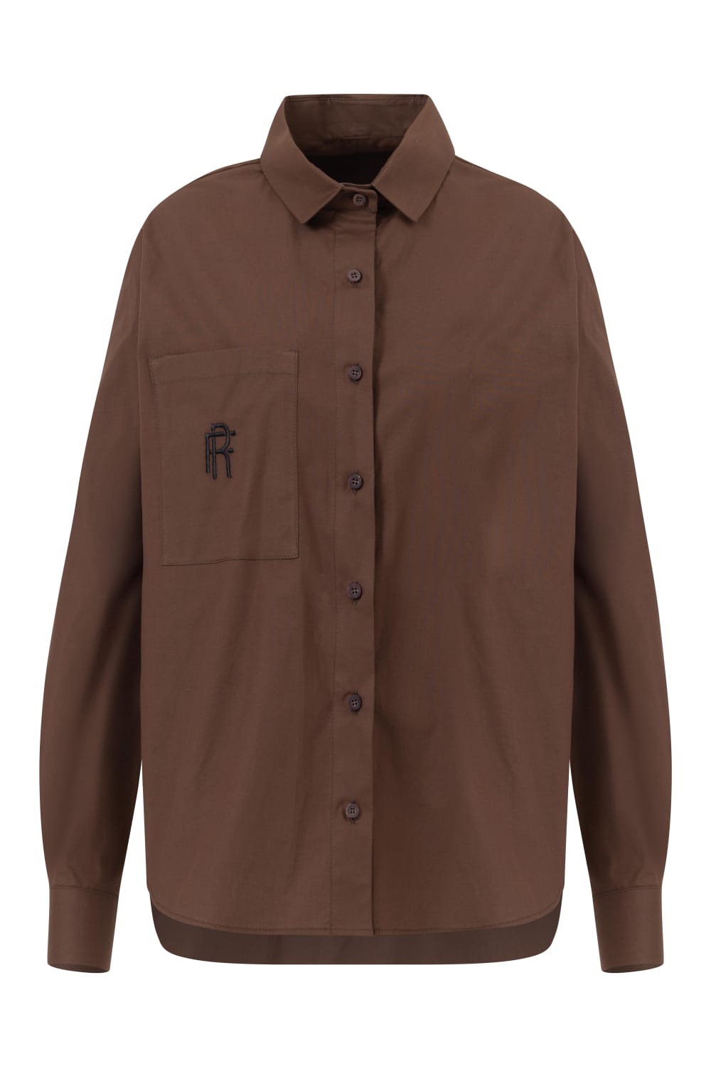 Rafael Fernè-Kahverengi Logo Oversize Gömlek-Gömlek-4-Milagron.com