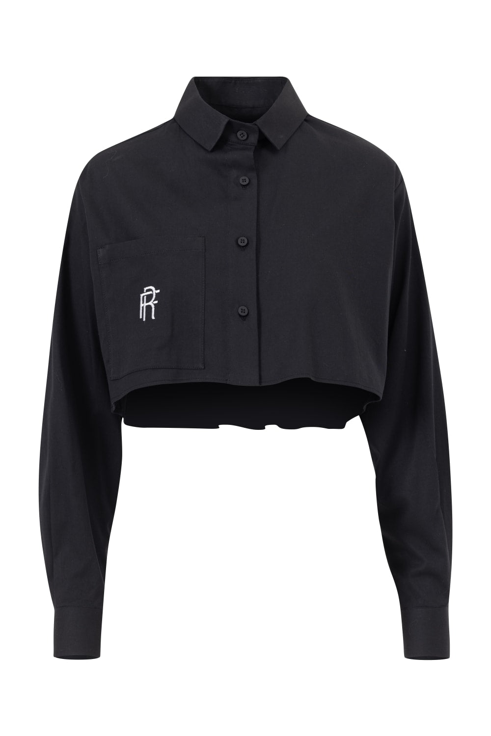 Rafael Fernè-Siyah Logo Crop Gömlek-Gömlek-5-Milagron.com