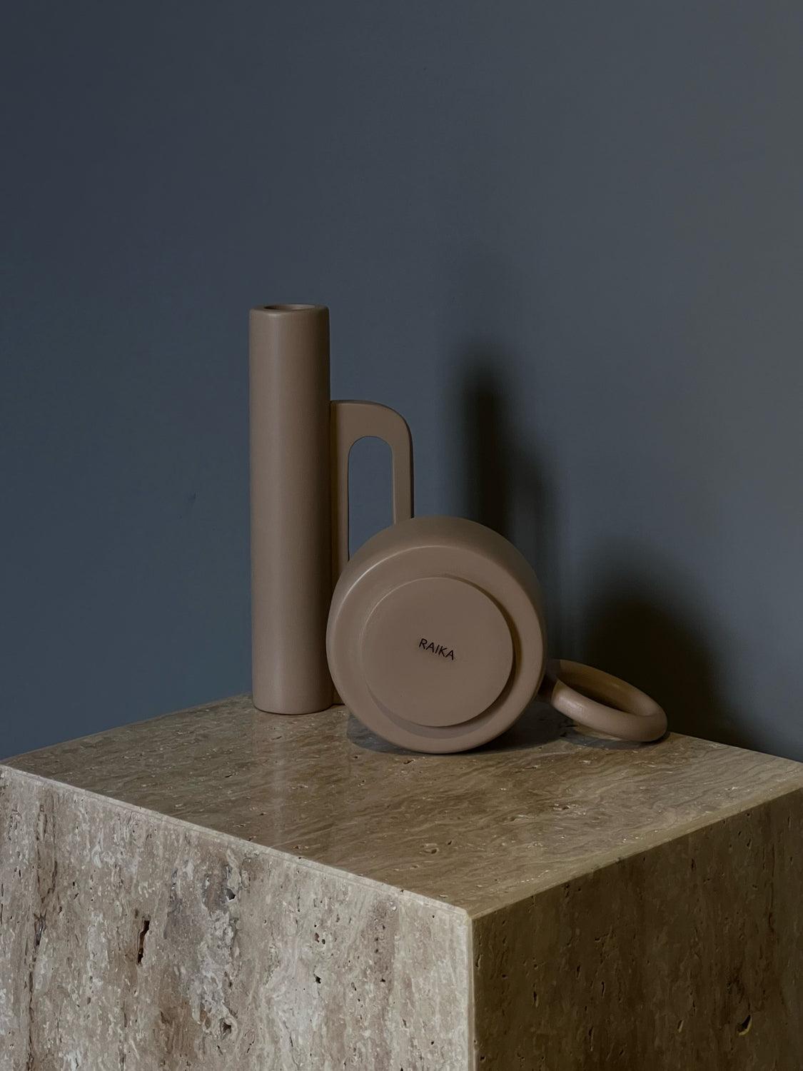 Raika Studio-Marfa Beige Set-Mumluk & Şamdan-3-Milagron.com