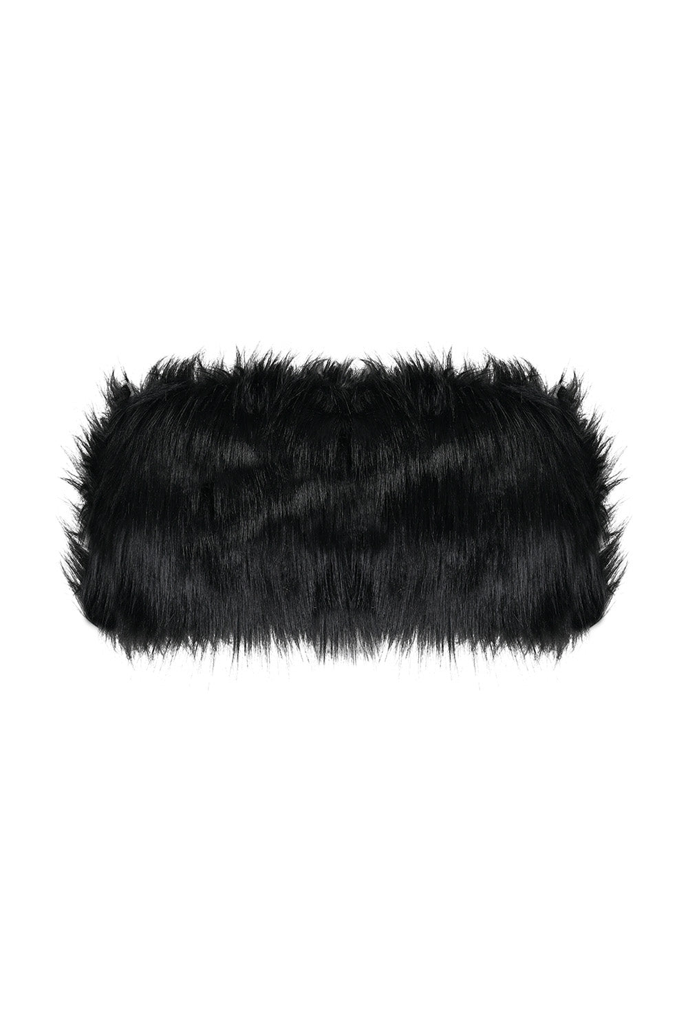 Ramme-Ala Glamour Black Fur Top-Top-2-Milagron.com