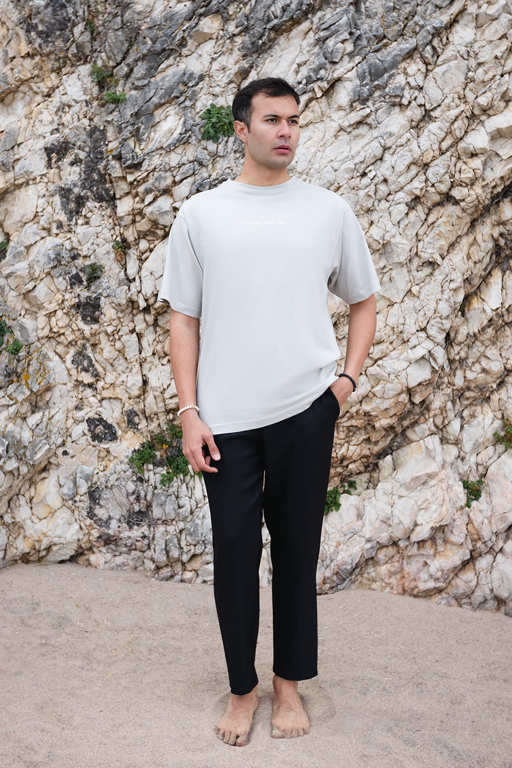 Ramme-Quote Gri Still Friday Nakışlı Erkek T-shirt-T-Shirts-2-Milagron.com