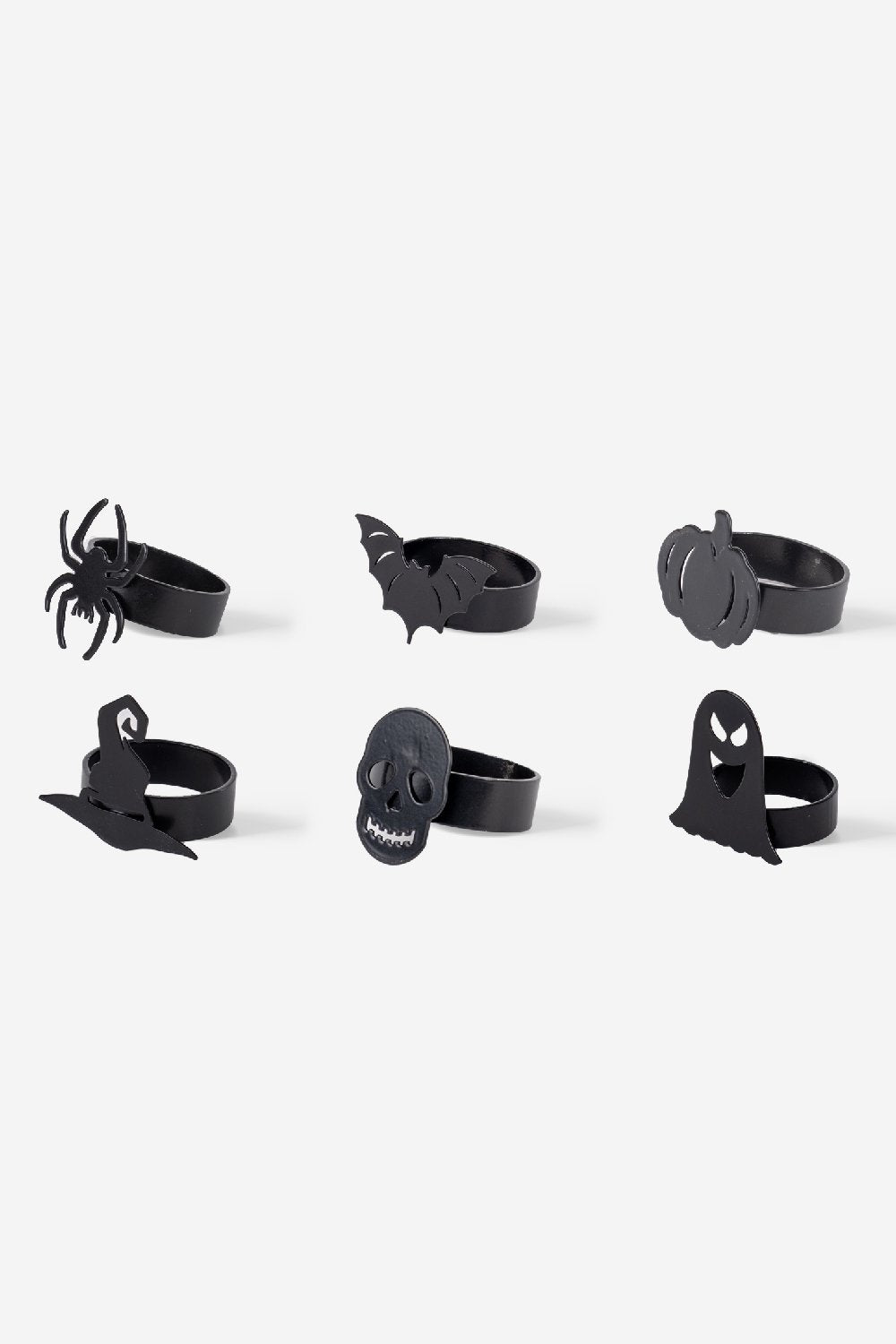 Rarart Concept-Ring Napkin - Siyah Metal 6'lı Peçete Halkası-Sunum Aksesuarları-1-Milagron.com