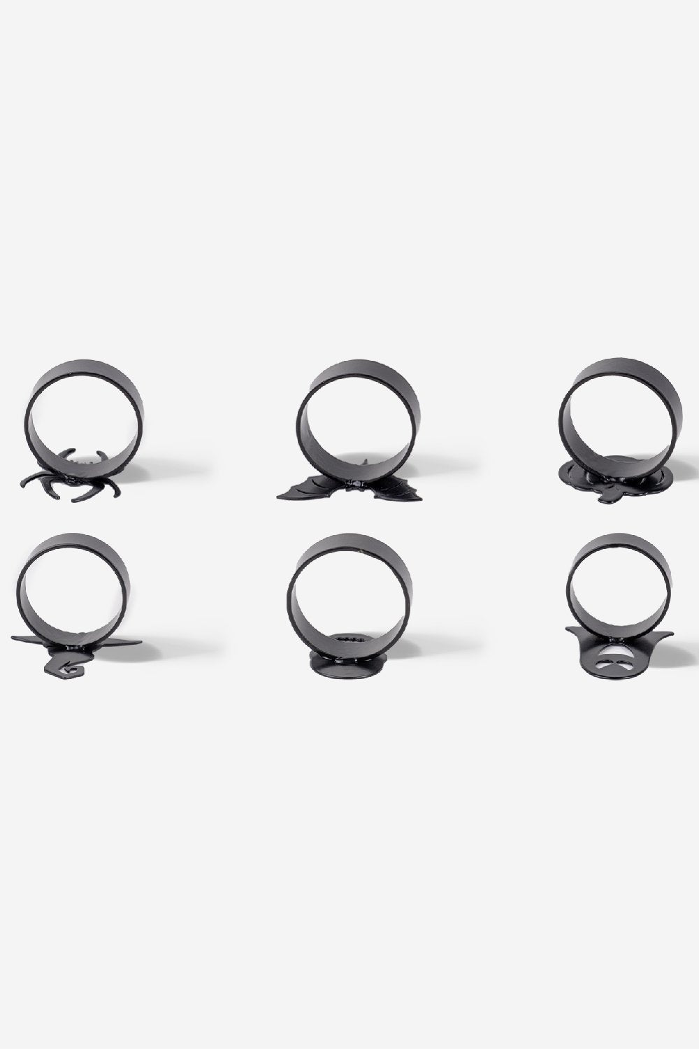 Rarart Concept-Ring Napkin - Siyah Metal 6'lı Peçete Halkası-Sunum Aksesuarları-2-Milagron.com