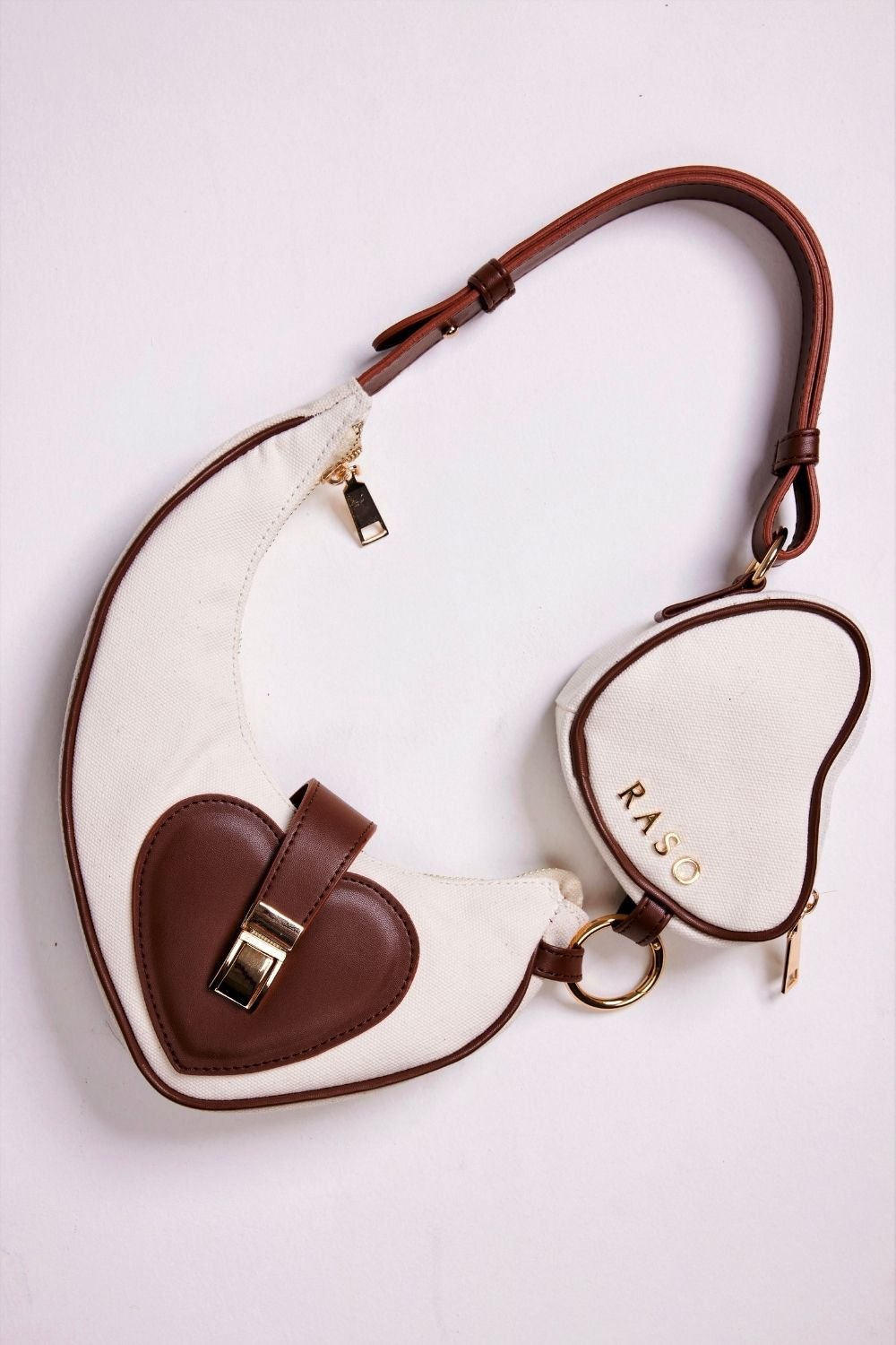 Raso-Cuore Crema-Omuz Çantası-1-Milagron.com