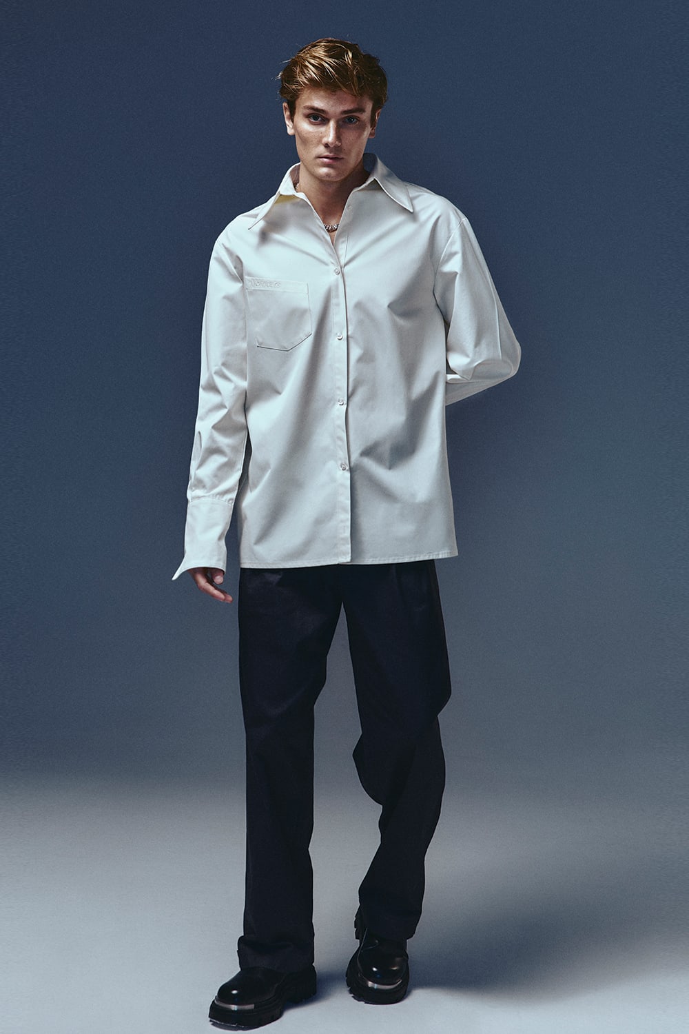 Recordis Paris-Eclat Oversized Button Down Shirt-Gömlek-1-Milagron.com