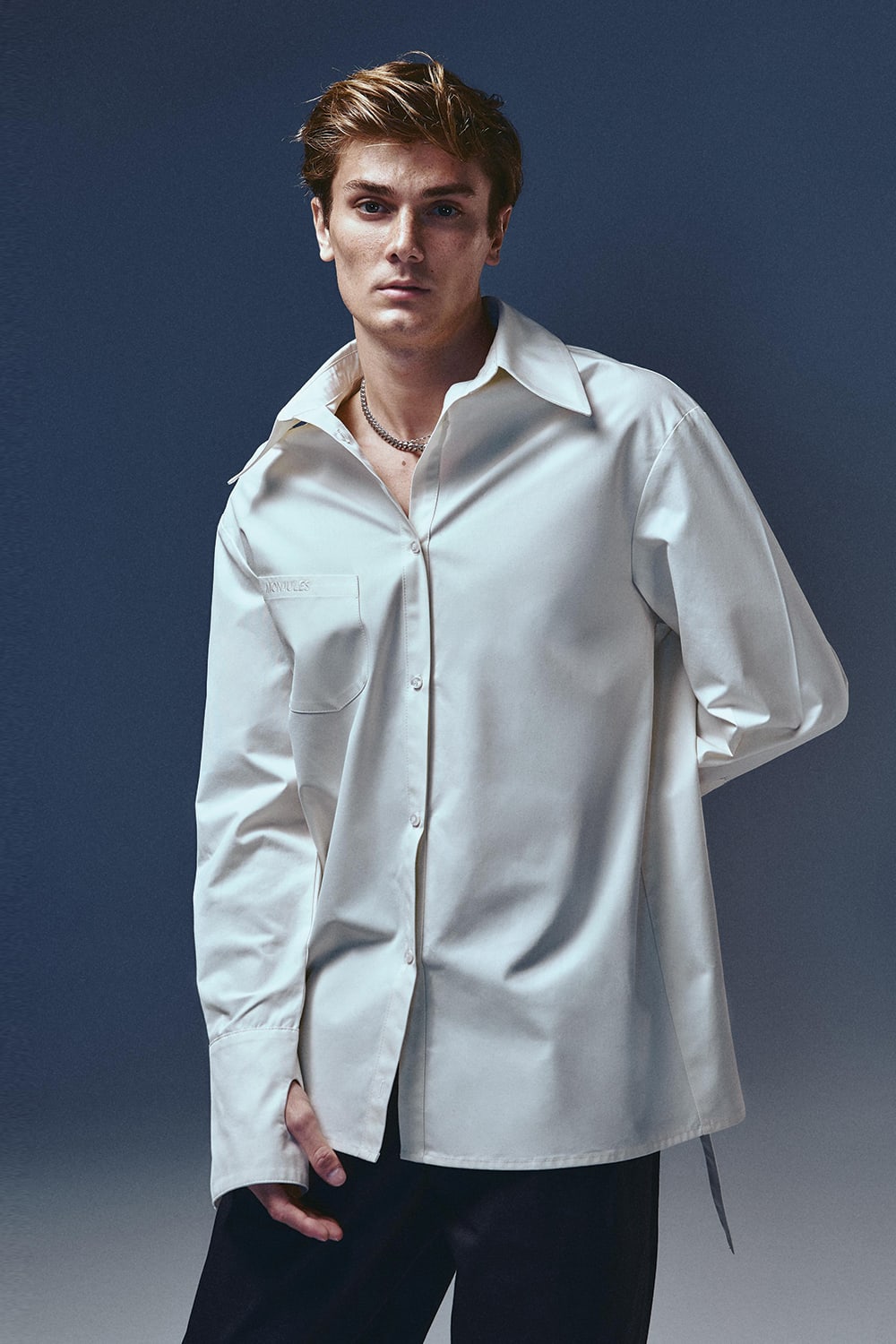Recordis Paris-Eclat Oversized Button Down Shirt-Gömlek-3-Milagron.com