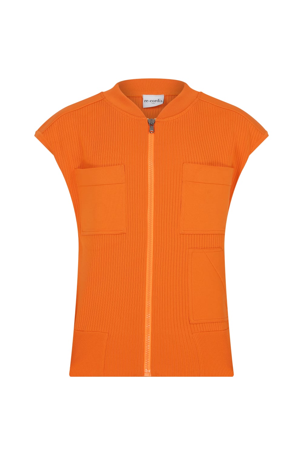 Recordis Paris-Mari Sleeveless Zip Knit Vest-Yelek-3-Milagron.com