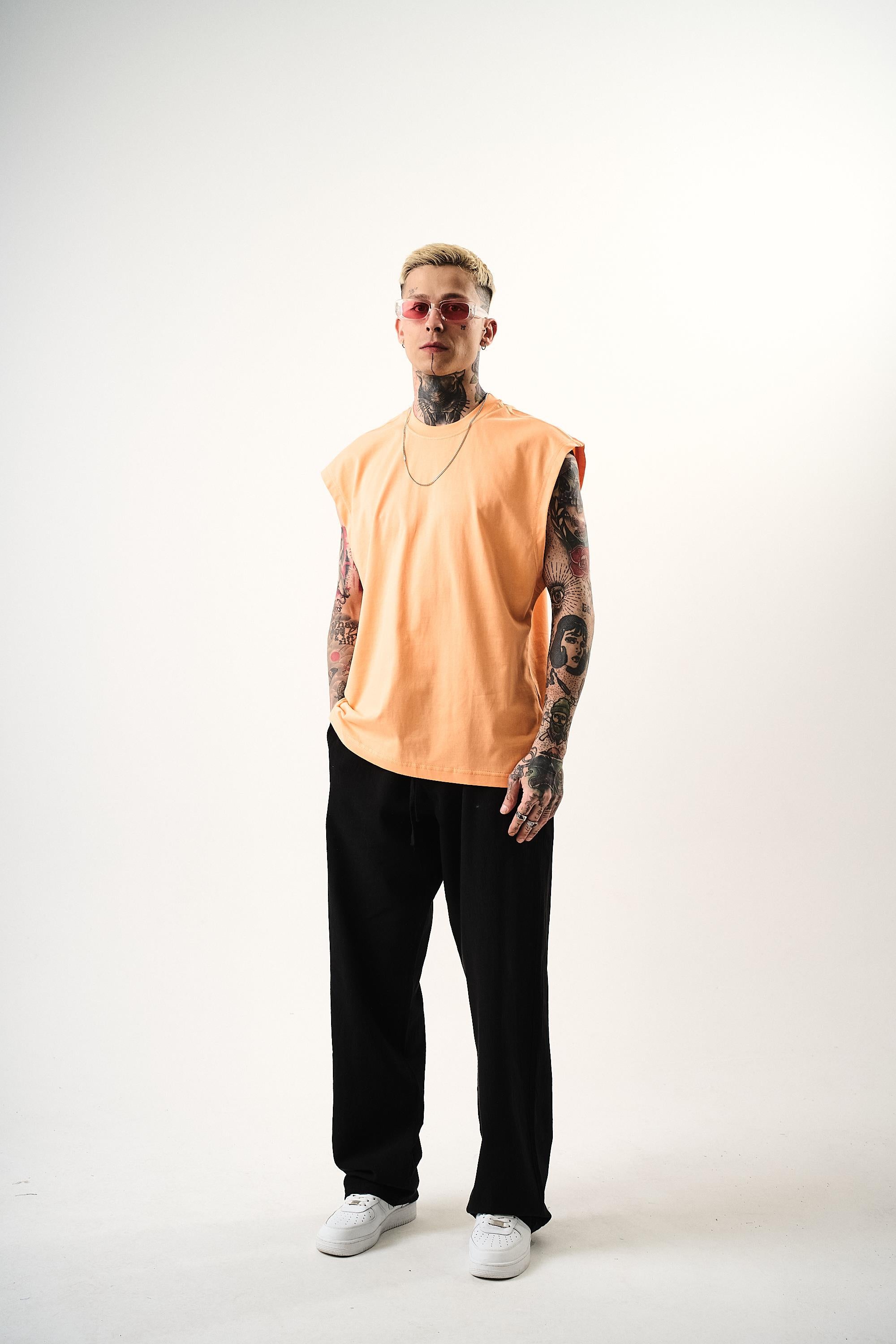 Erkek Basic Tank Top Atlet Şeftali