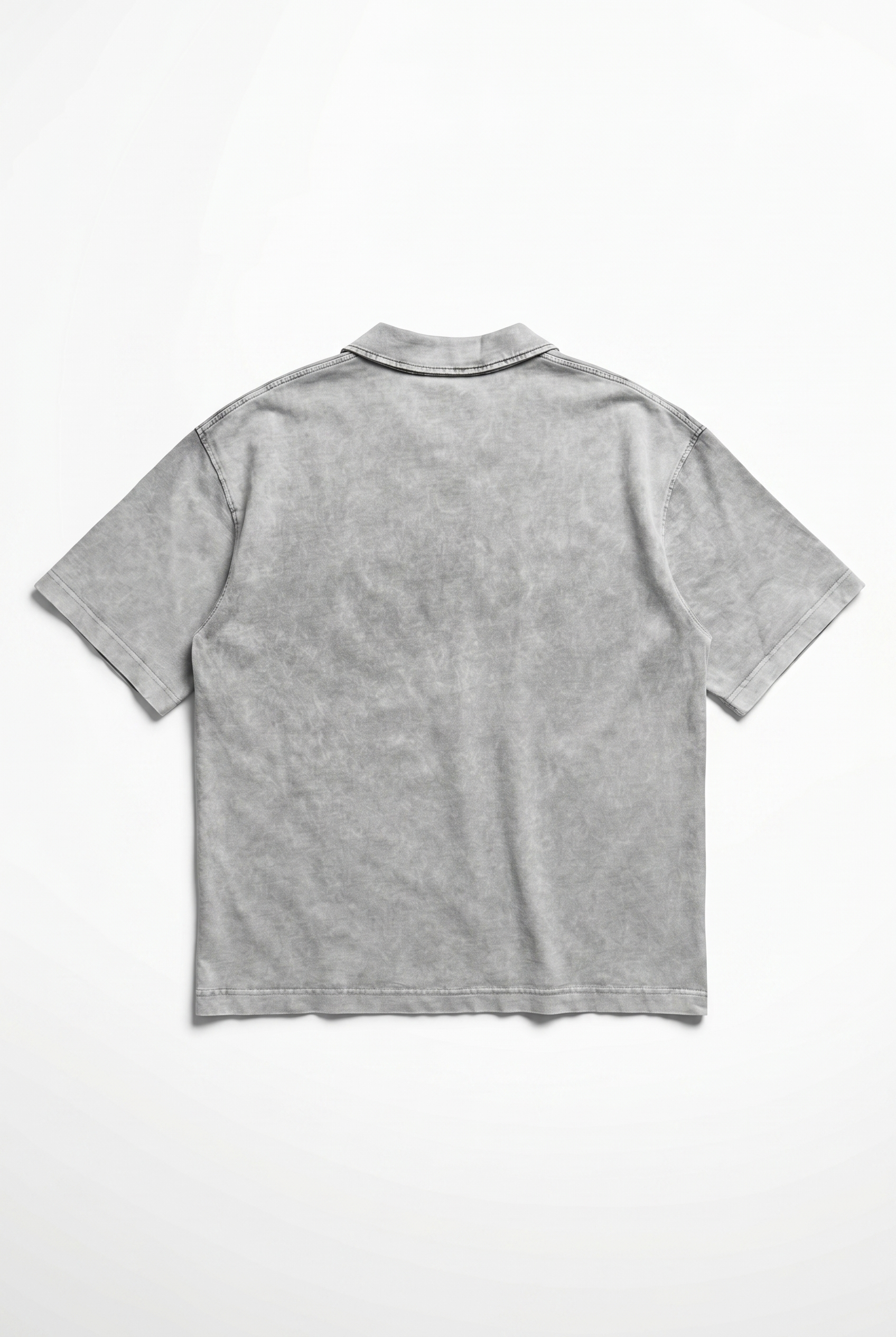Erkek 24207 Baskılı Yıkamalı Oversize T-Shirt Gri