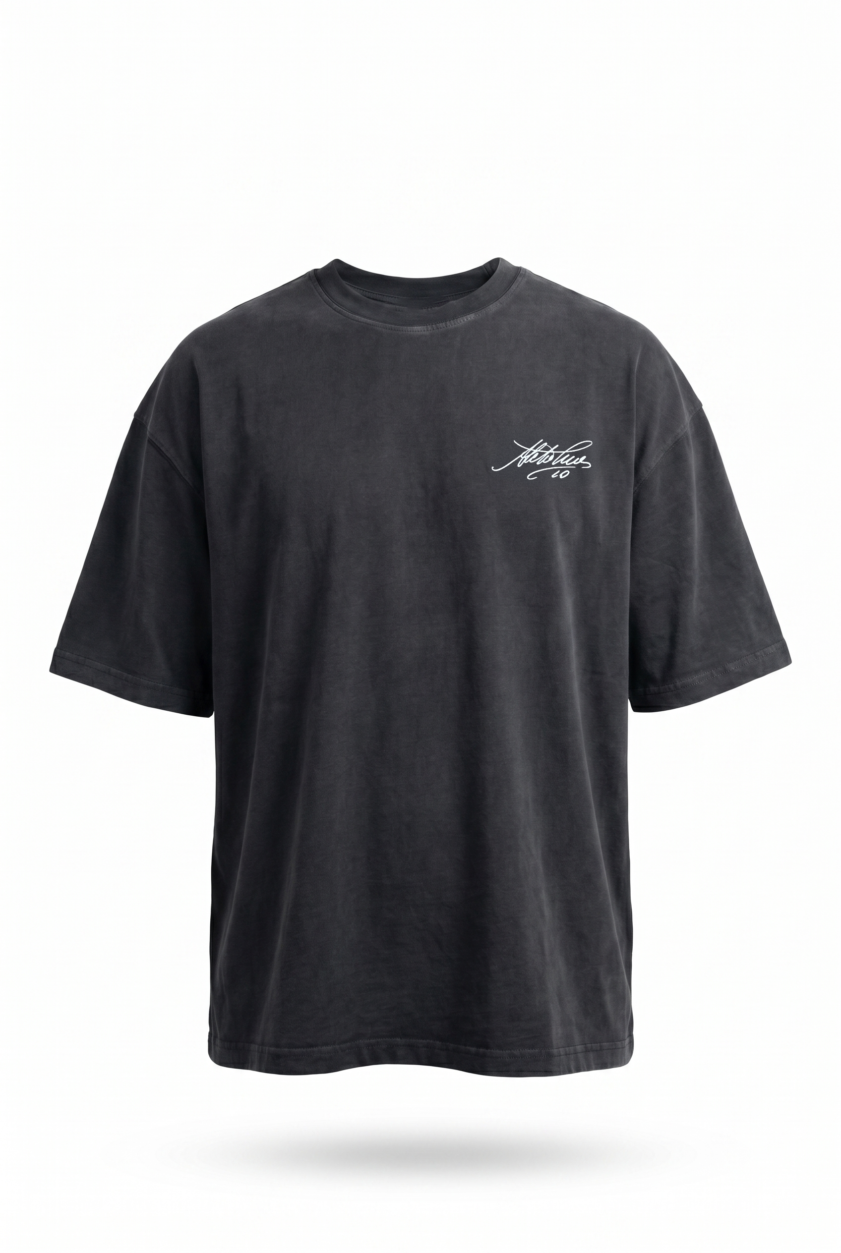 Erkek Del Piero Baskılı Oversize T-Shirt Siyah