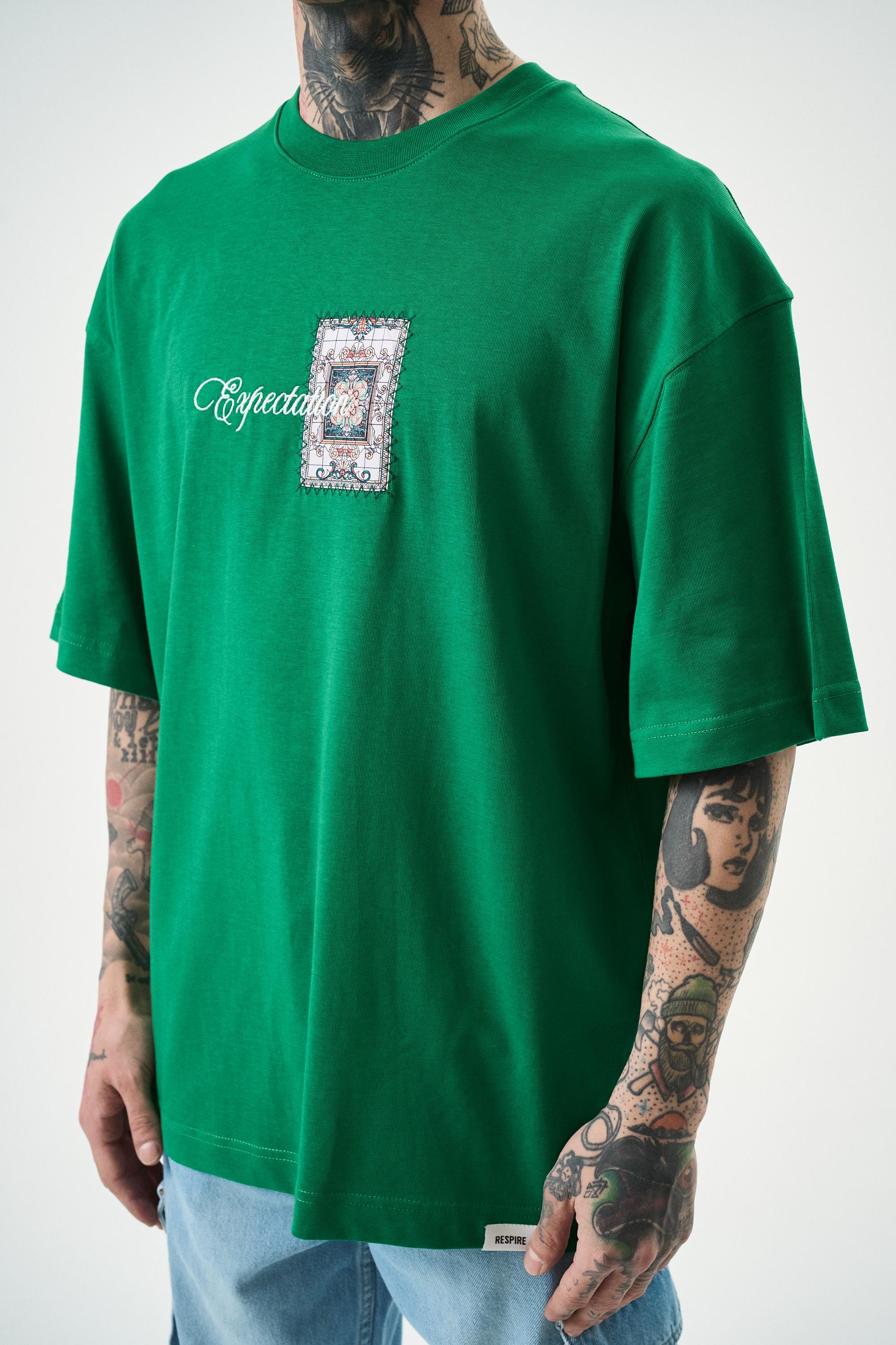 Erkek Expectation Nakışlı Oversize T-Shirt Benetton