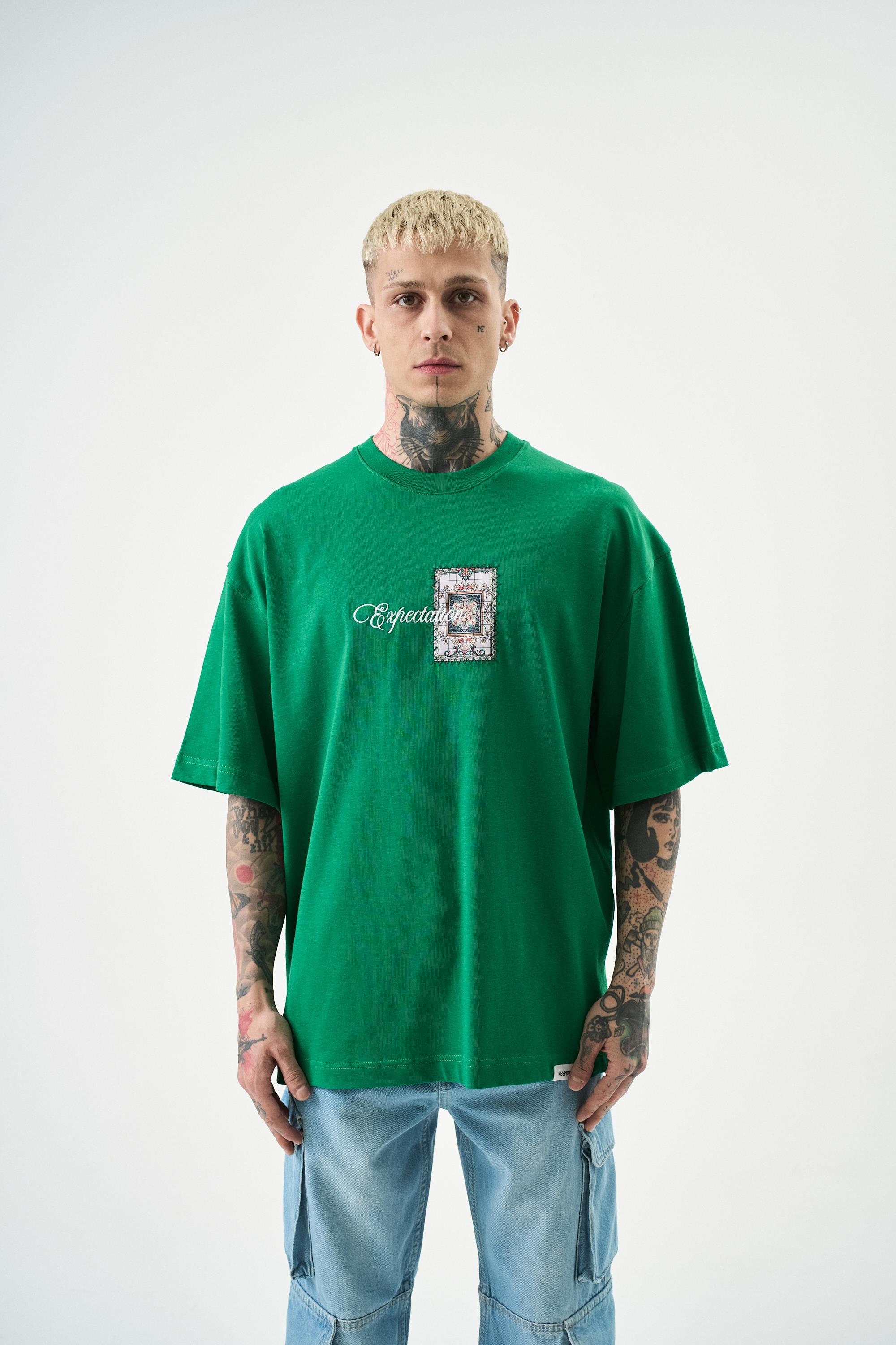 Erkek Expectation Nakışlı Oversize T-Shirt Benetton