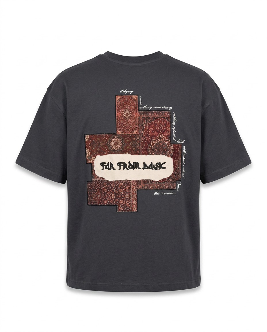 Erkek Ffb Patch Oversize T-Shirt Füme
