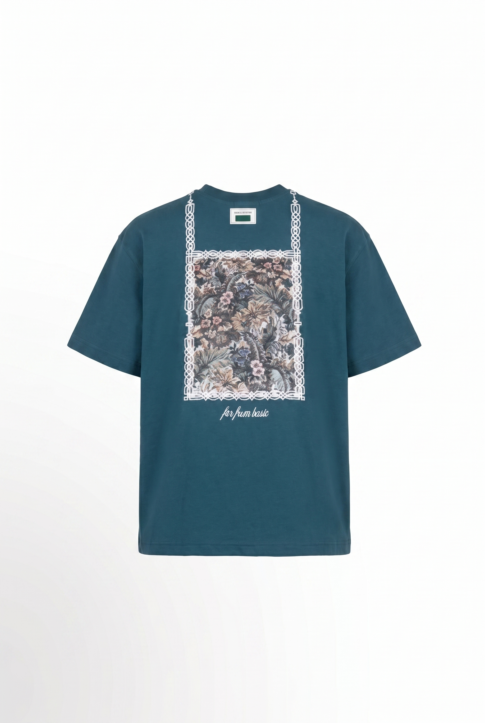 Erkek Ffb Vintage Nakışlı Oversize T-Shirt Zümrüt